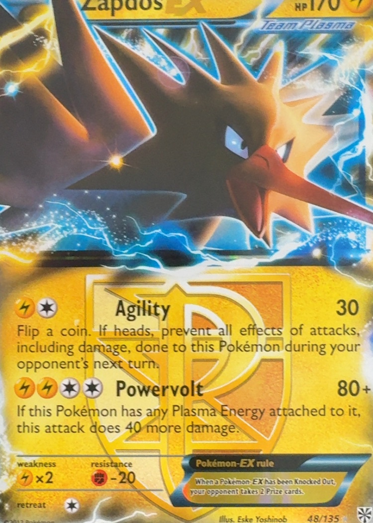 Zapdos EX (Team Plasma) - Grade 8 - Plasma Storm #48/135 | TCGrader