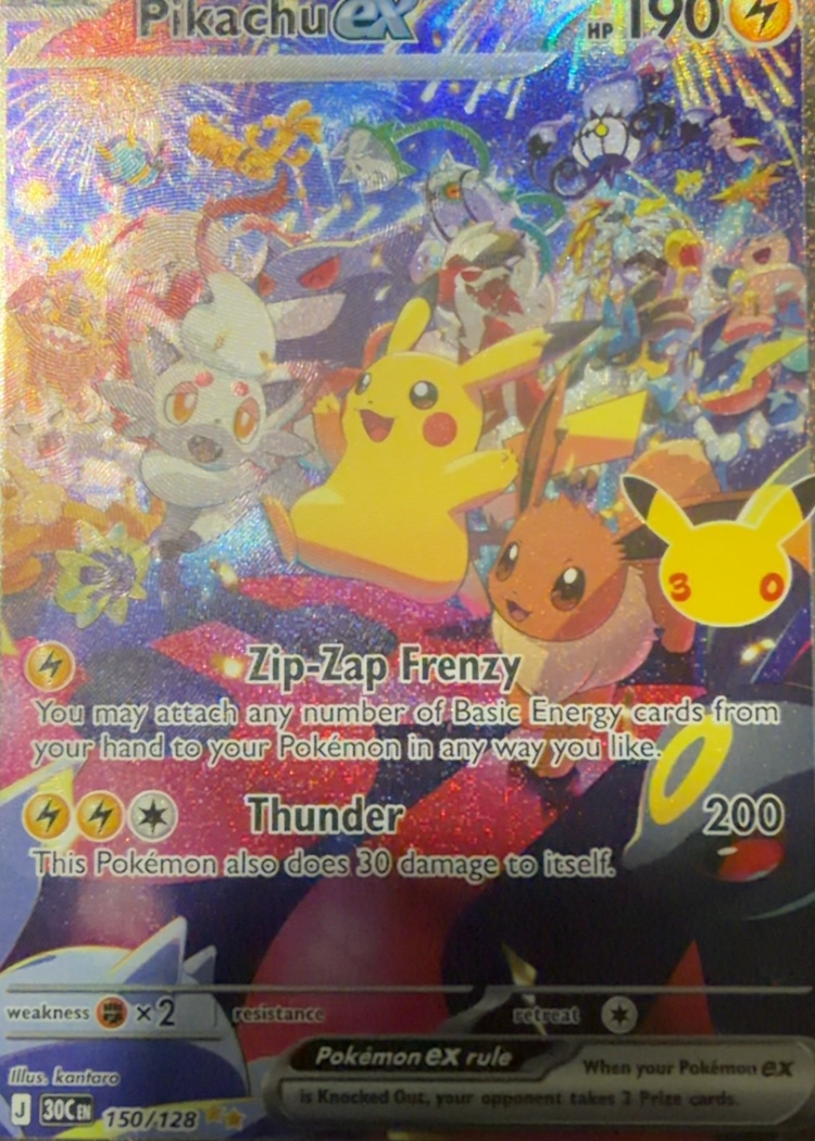 Pikachu ex - Grade 9.5 - 30th Celebration #150/128 | TCGrader