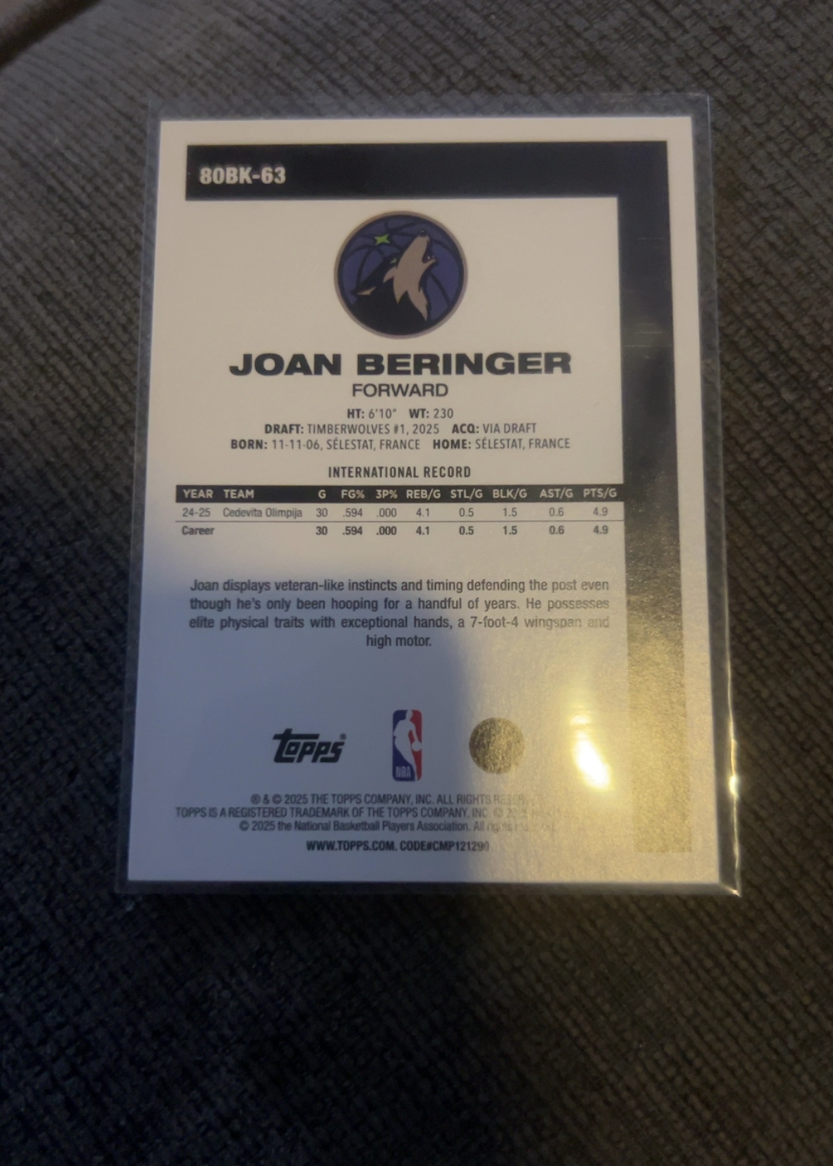 Card back