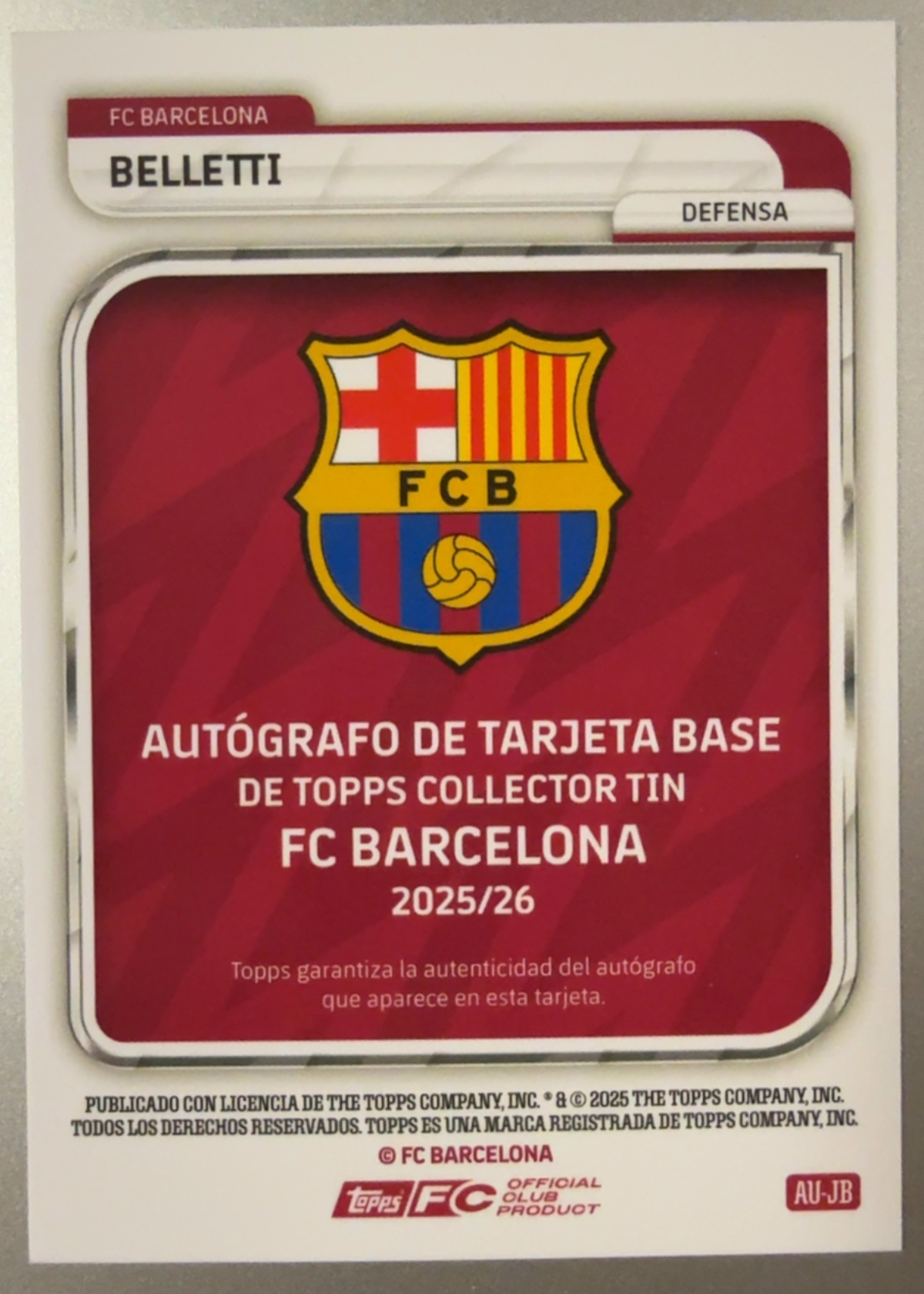 Card back