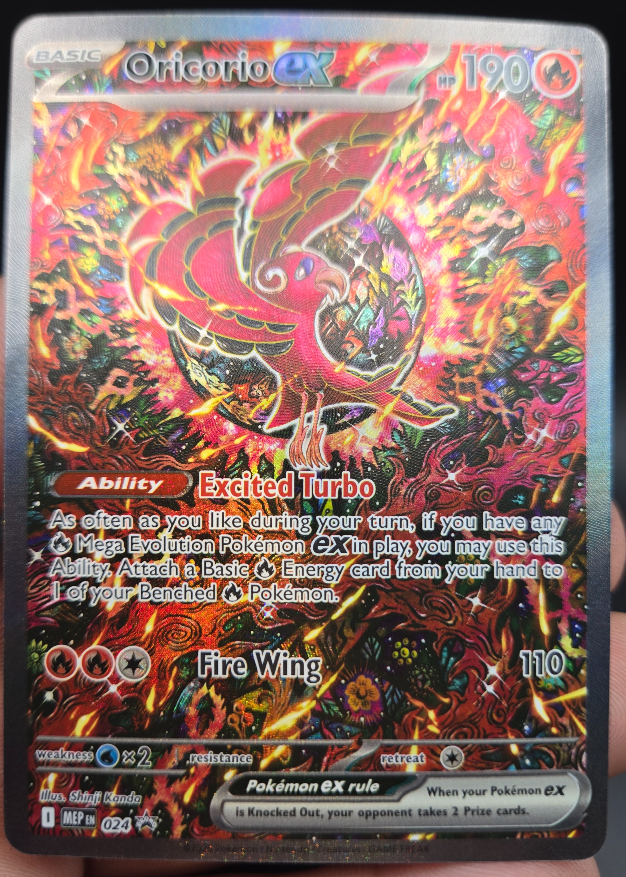 C Grade R Oricorio ex - Grade 9.3 - Mega Evolution Special Set (MEP) #024 | TCGrader