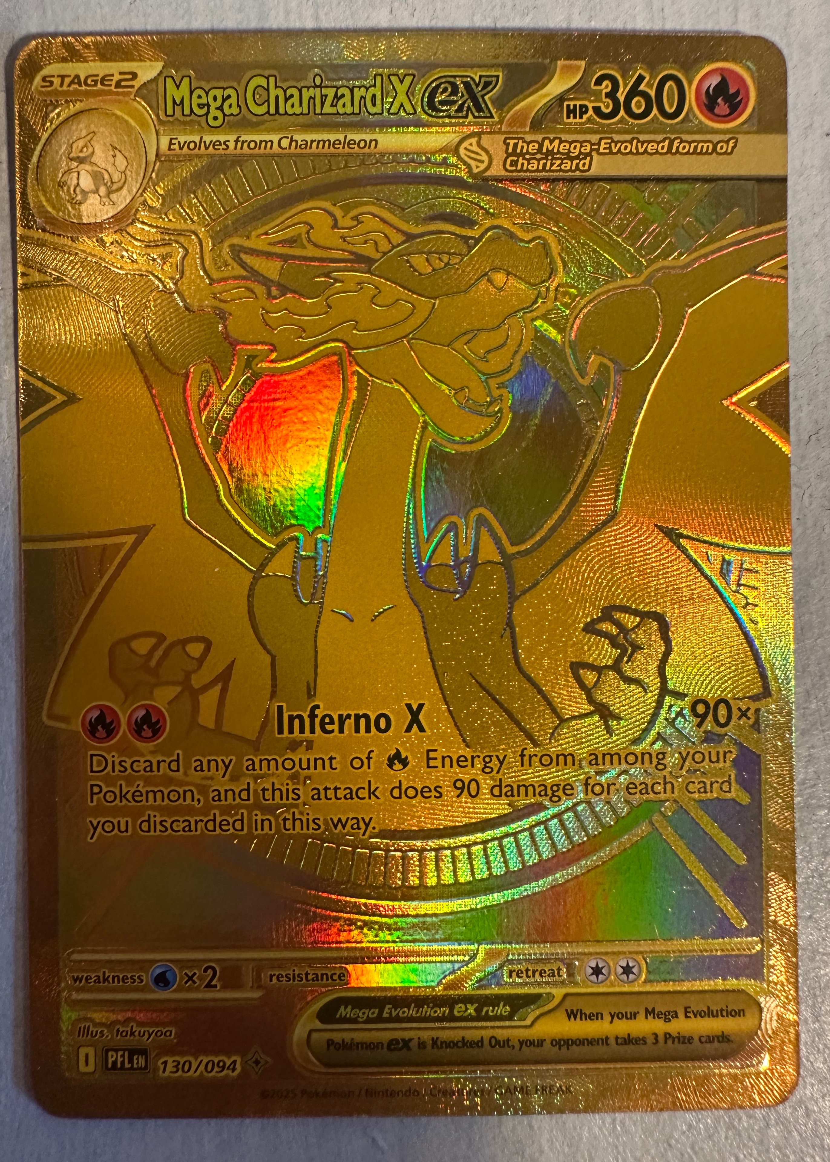 Mega Charizard X ex - Grade 9 - Phantasmal Flames #130/094 | TCGrader