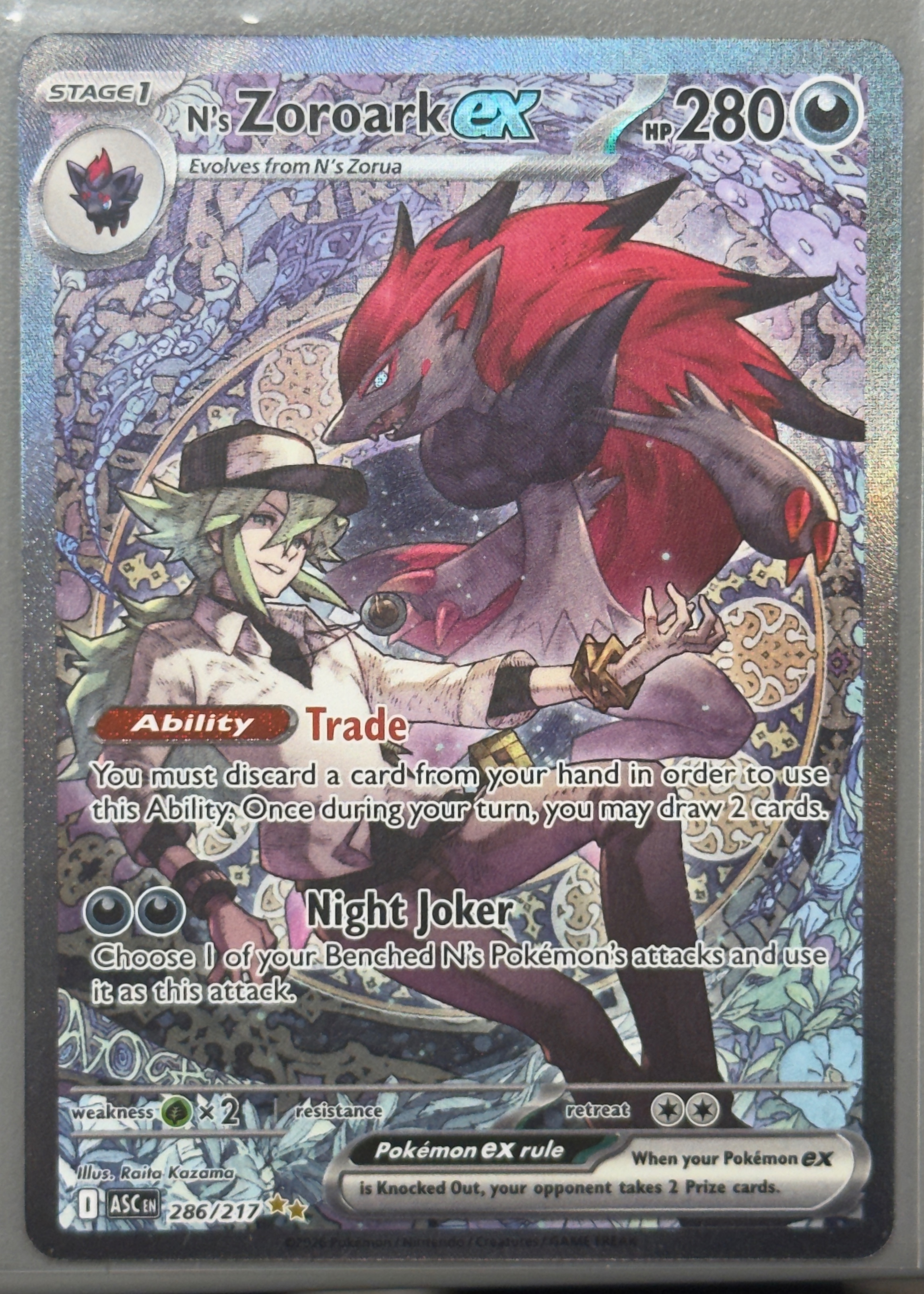 N's Zoroark ex - Grade 9 - Ascended Heroes #286/217 | TCGrader