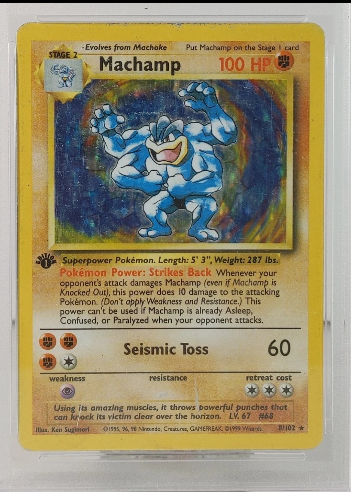 Machamp - Grade 5.5 - Base Set #8/102 | TCGrader