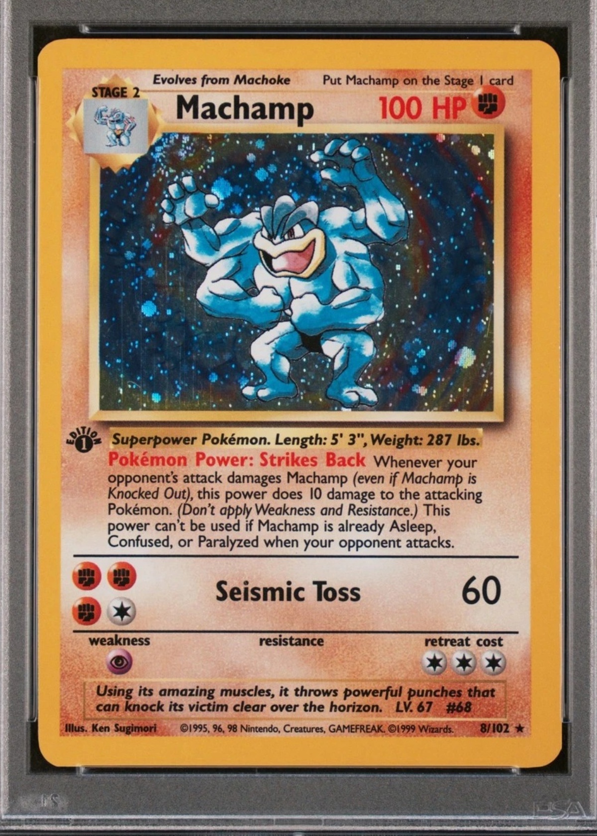 Machamp - Grade 8 - Base Set #8/102 | TCGrader