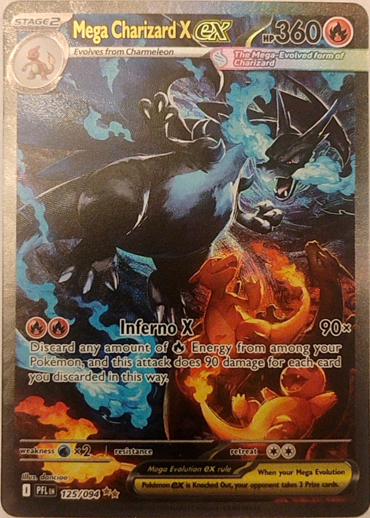 Mega Charizard X ex - Grade 9 - Phantasmal Flames #125/094 | TCGrader