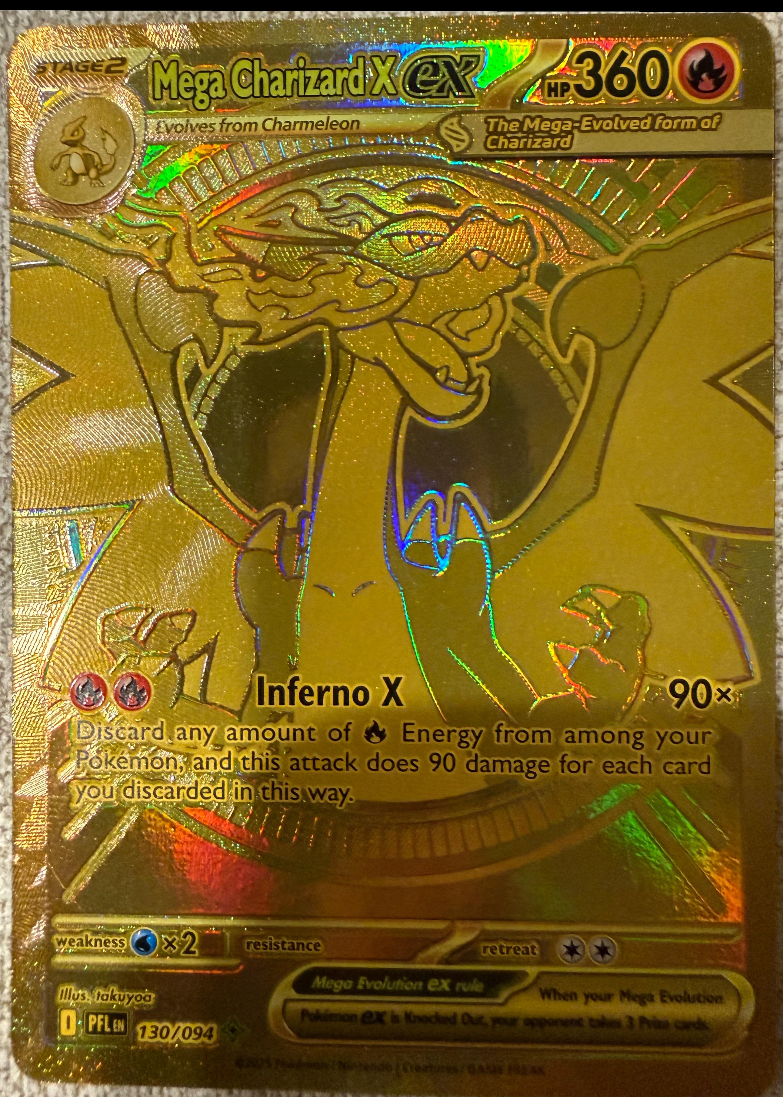 Mega Charizard X ex - Grade 8 - Phantasmal Flames #130/094 | TCGrader