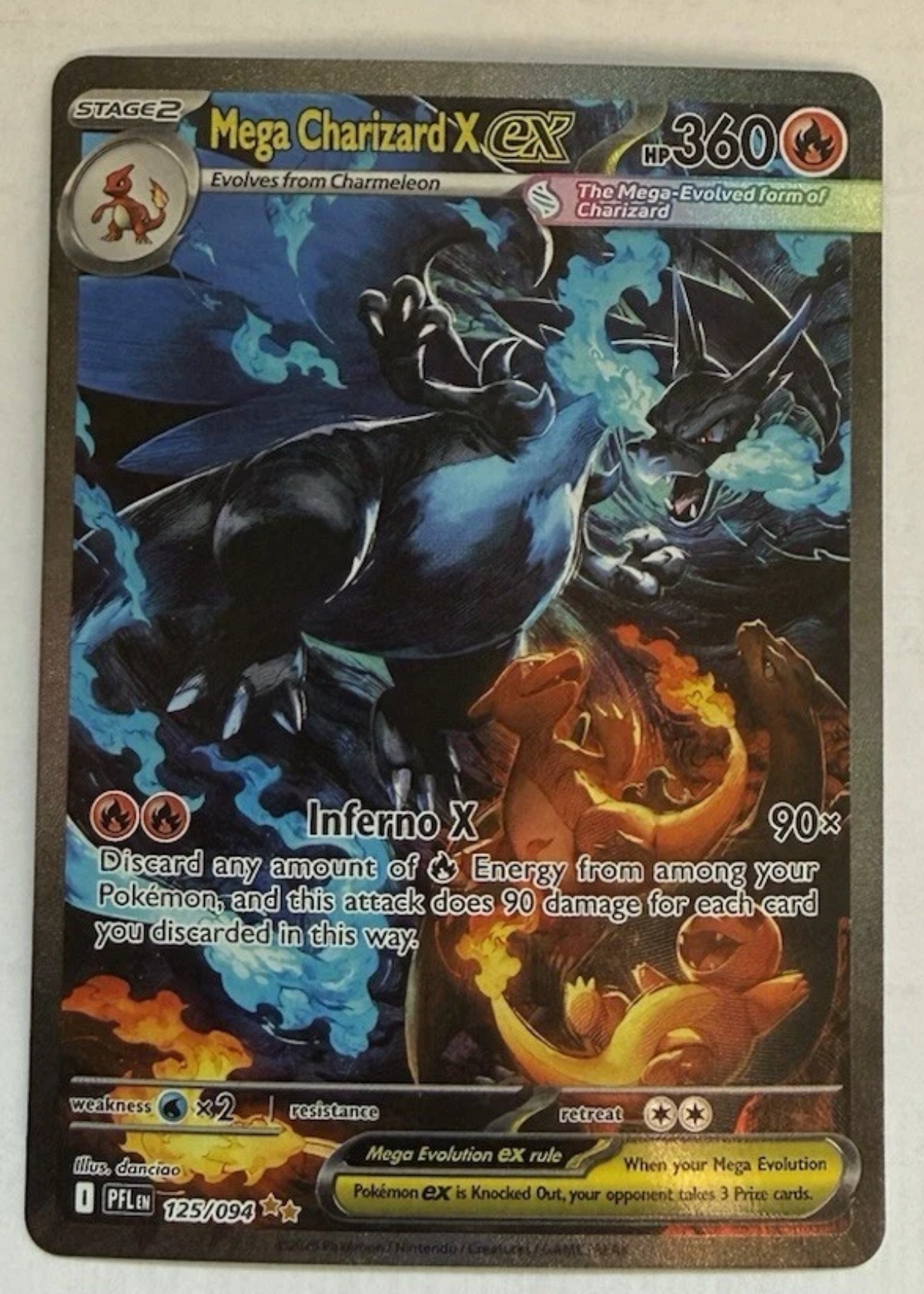 Mega Charizard X ex - Grade 9 - Phantasmal Flames #125/094 | TCGrader