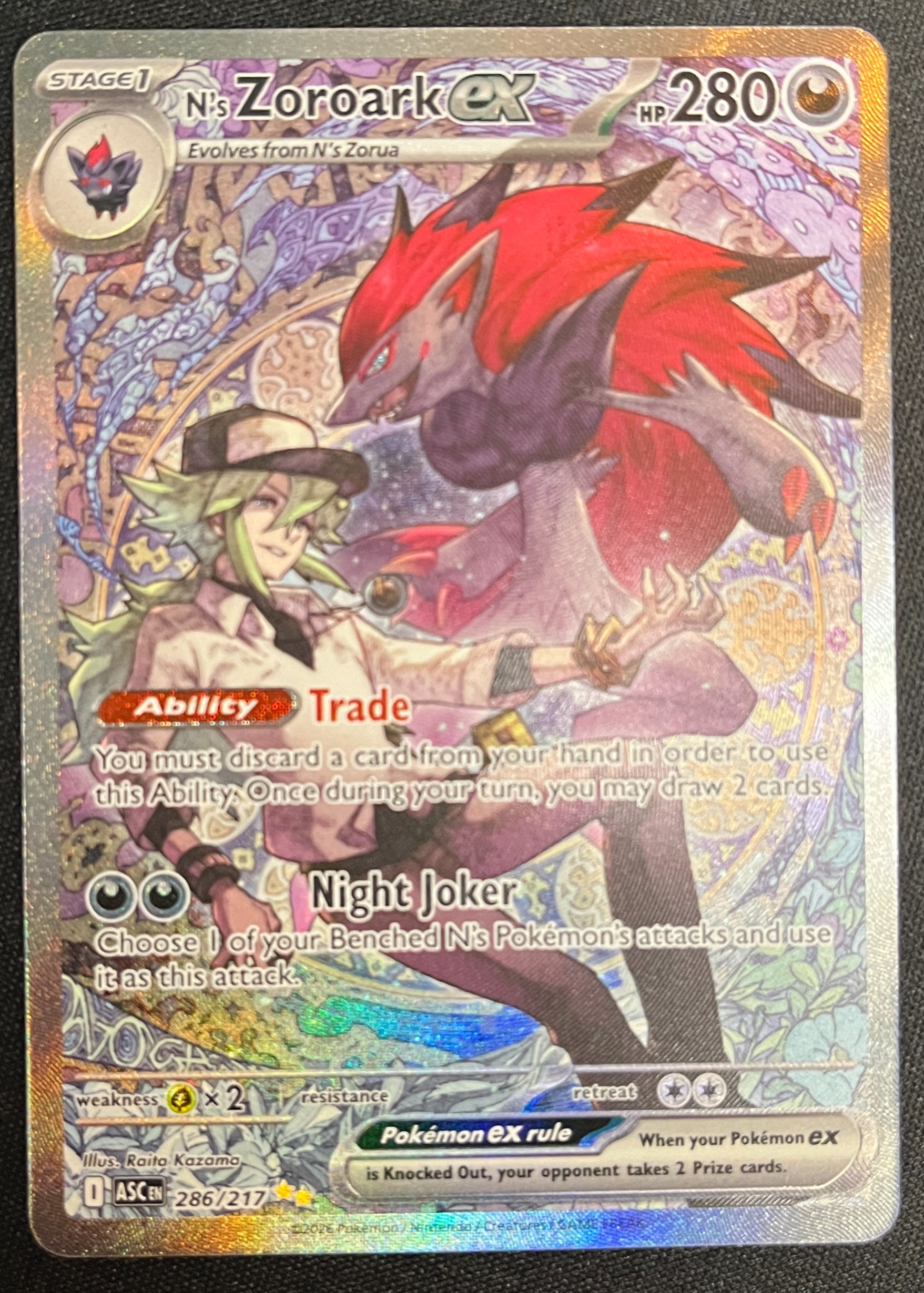 N's Zoroark ex - Grade 9 - Ascended Heroes #286/217 | TCGrader