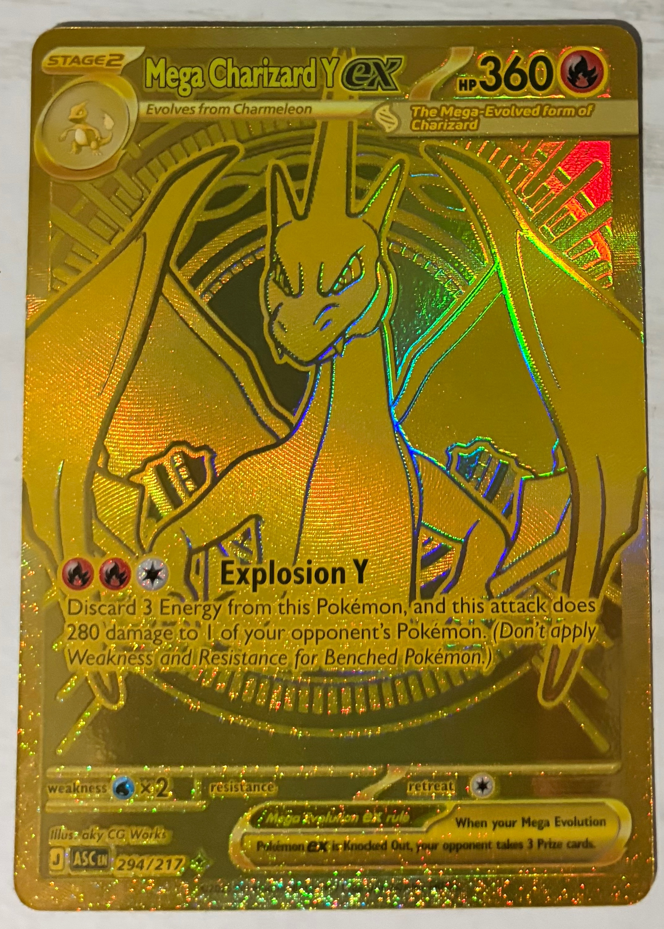 Mega Charizard Y ex - Grade 9 - Ascended Heroes #294/217 | TCGrader