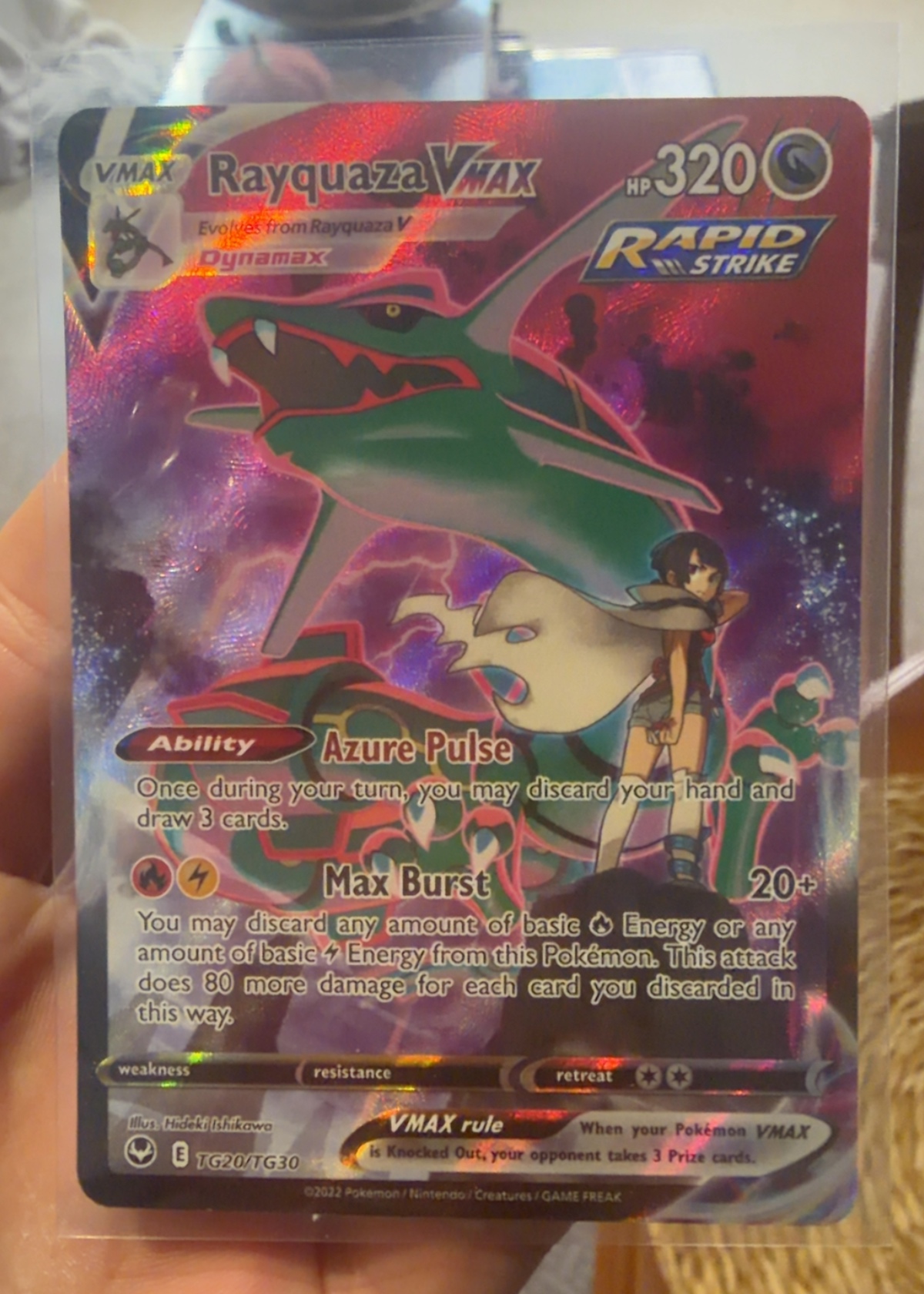 Rayquaza VMAX - Grade 9 - Silver Tempest #TG20/TG30 | TCGrader
