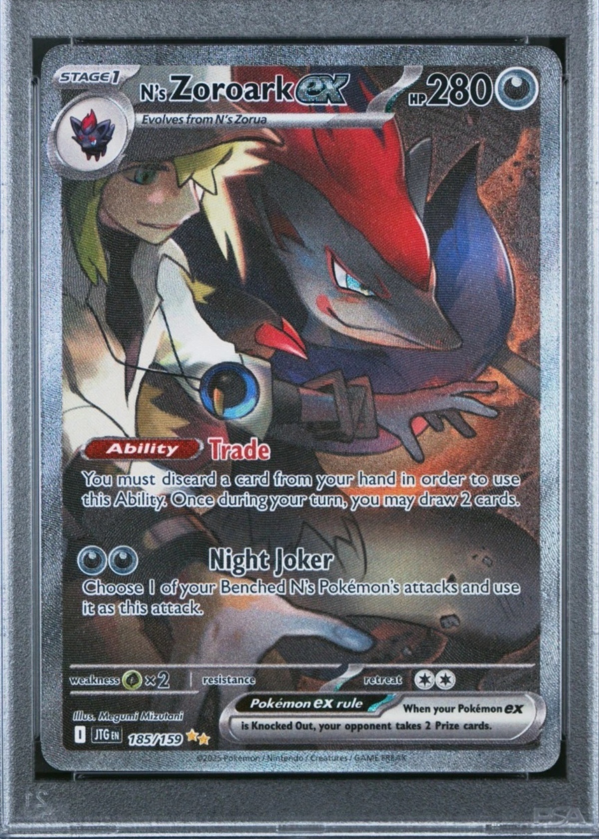 N's Zoroark ex - Grade 9.5 - Journey Together #185/159 | TCGrader