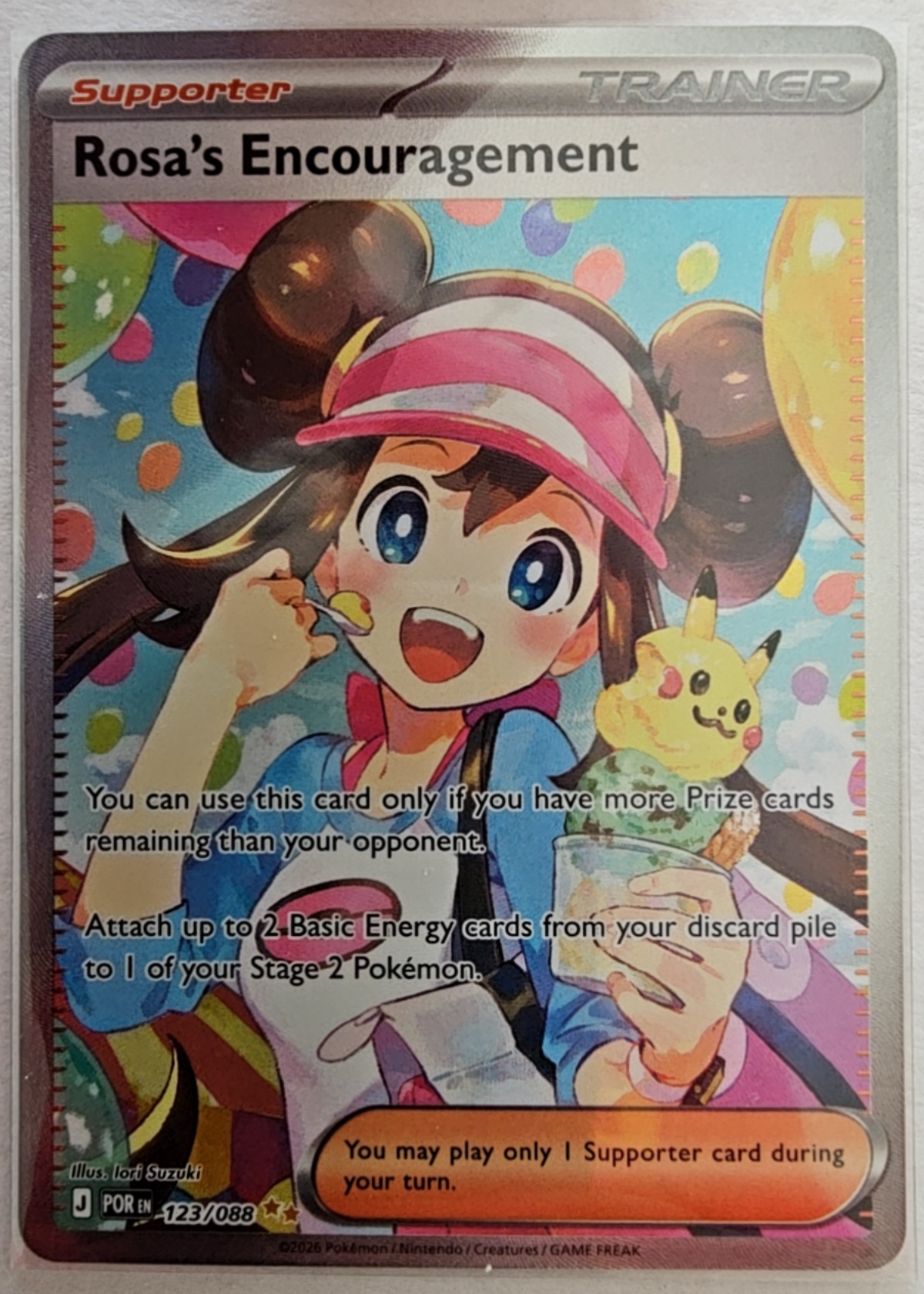 Rosa's Encouragement - Grade 9 - Prismatic Evolutions #123/088