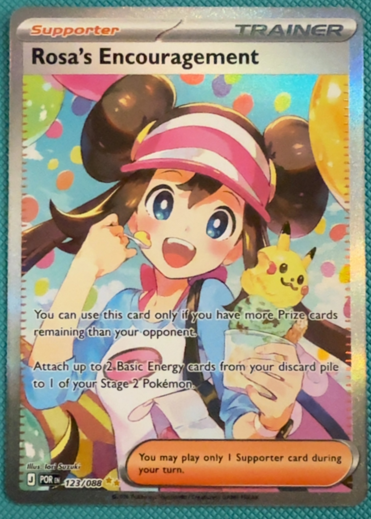 Rosa's Encouragement - Grade 9 - Prismatic Evolutions #123/088