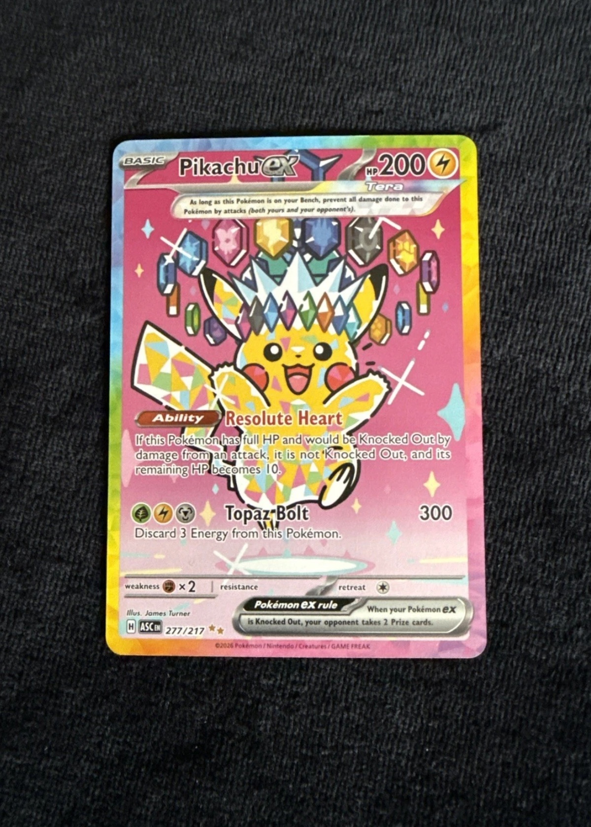 Pikachu ex - Grade 9 - Ascended Heroes #277/217 | TCGrader