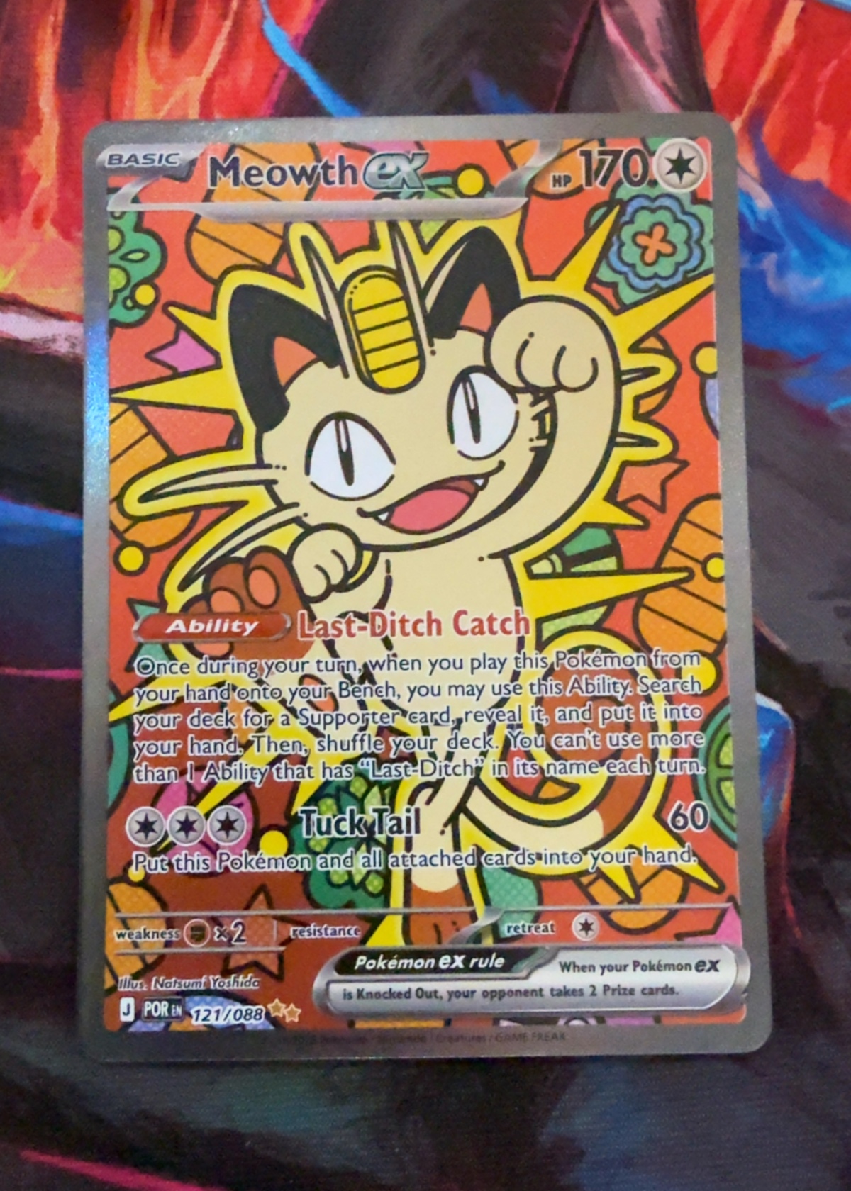 Meowth ex - Grade 9.5 - Prismatic Evolutions #121/088 | TCGrader