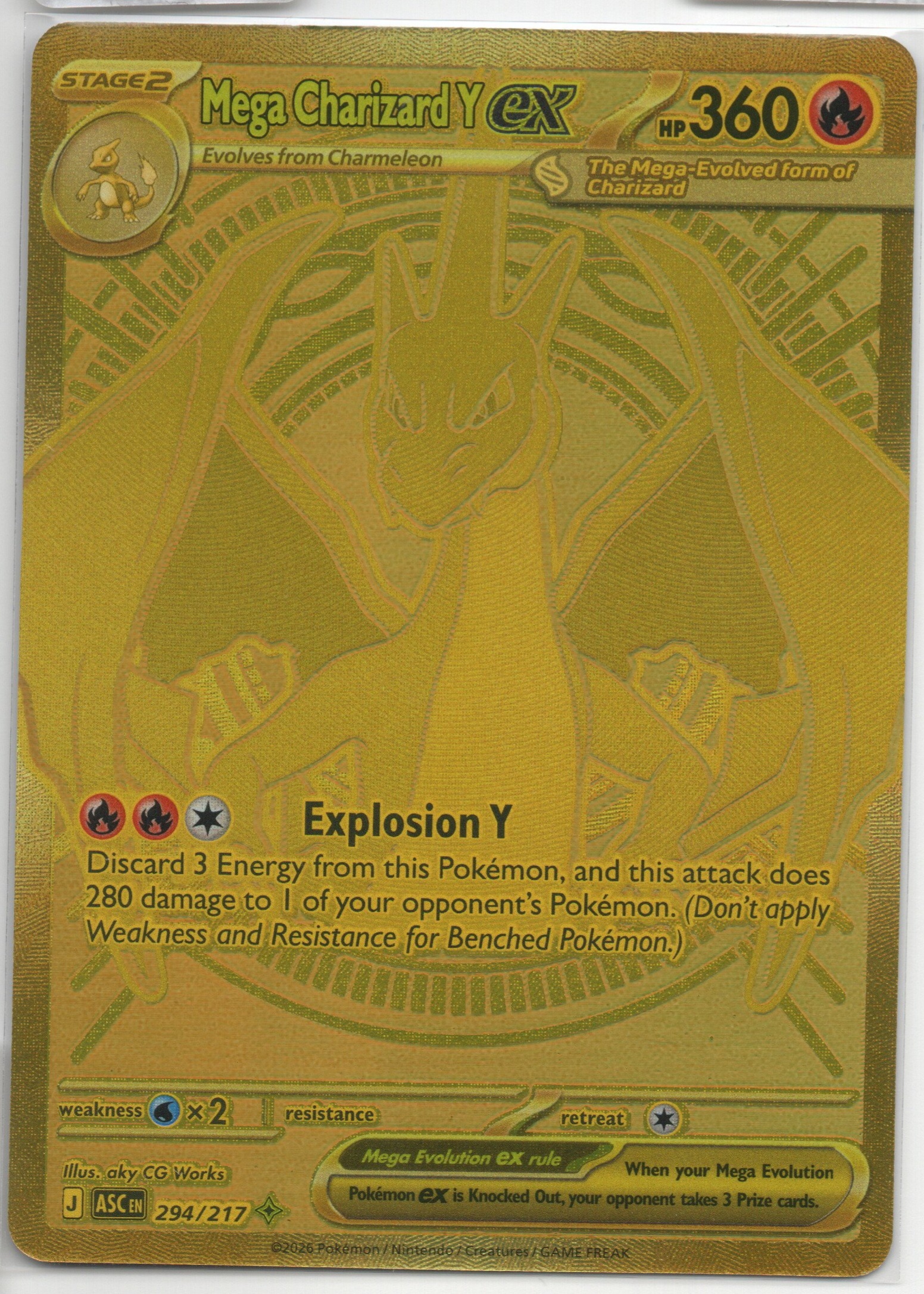 Mega Charizard Y ex - Grade 9 - Ascended Heroes #294/217 | TCGrader