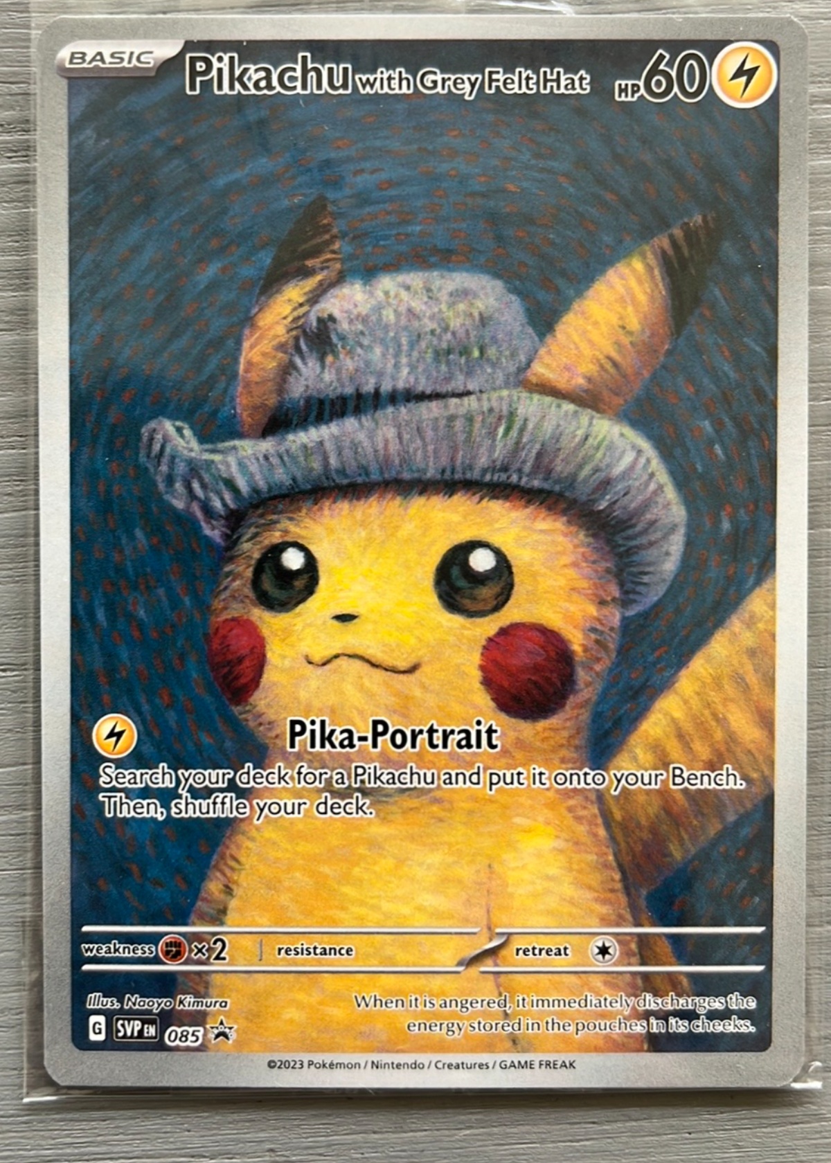 Pikachu with Grey Felt Hat sealed - 85