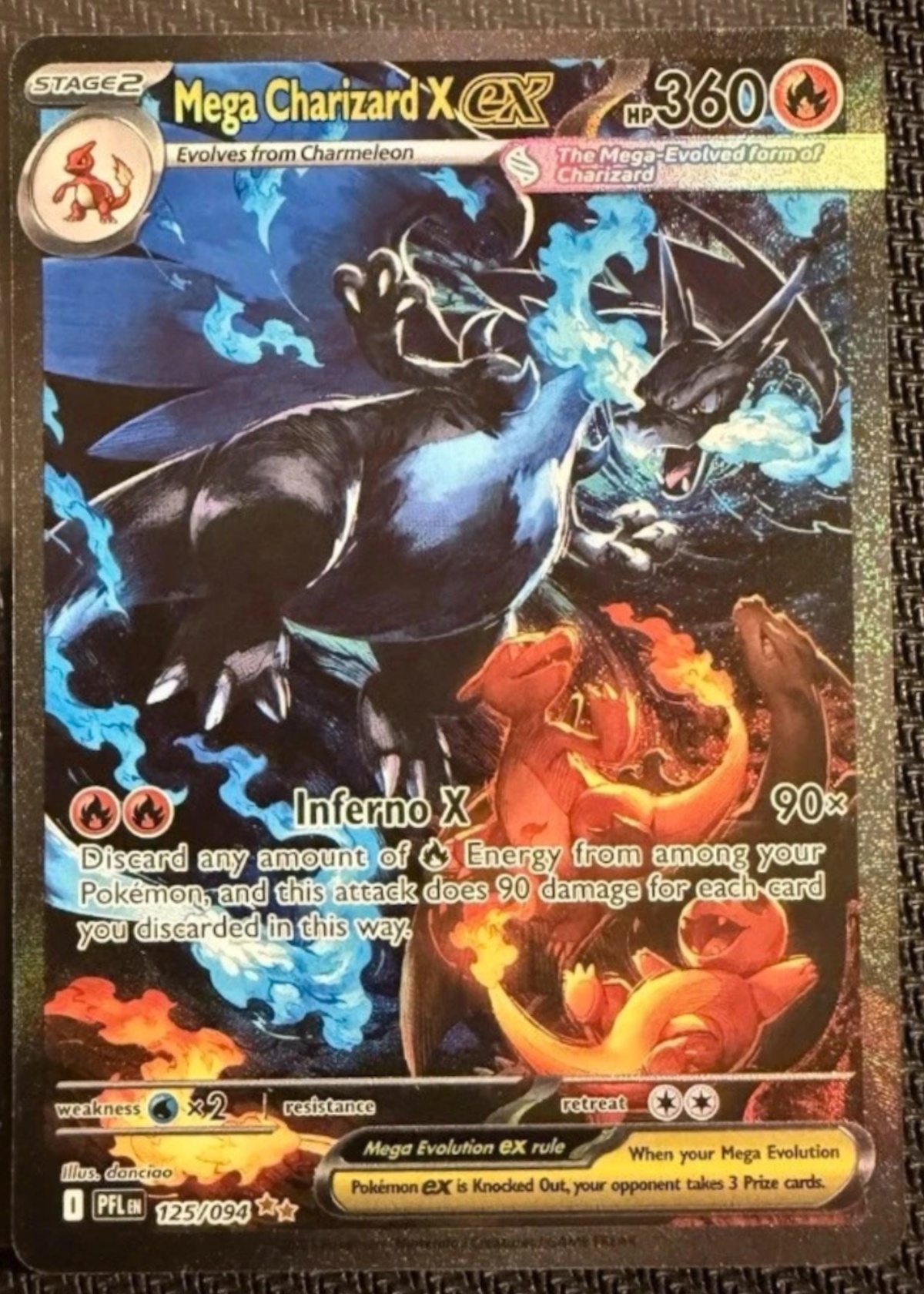 Mega Charizard X ex - Grade 8 - Phantasmal Flames #125/094 | TCGrader