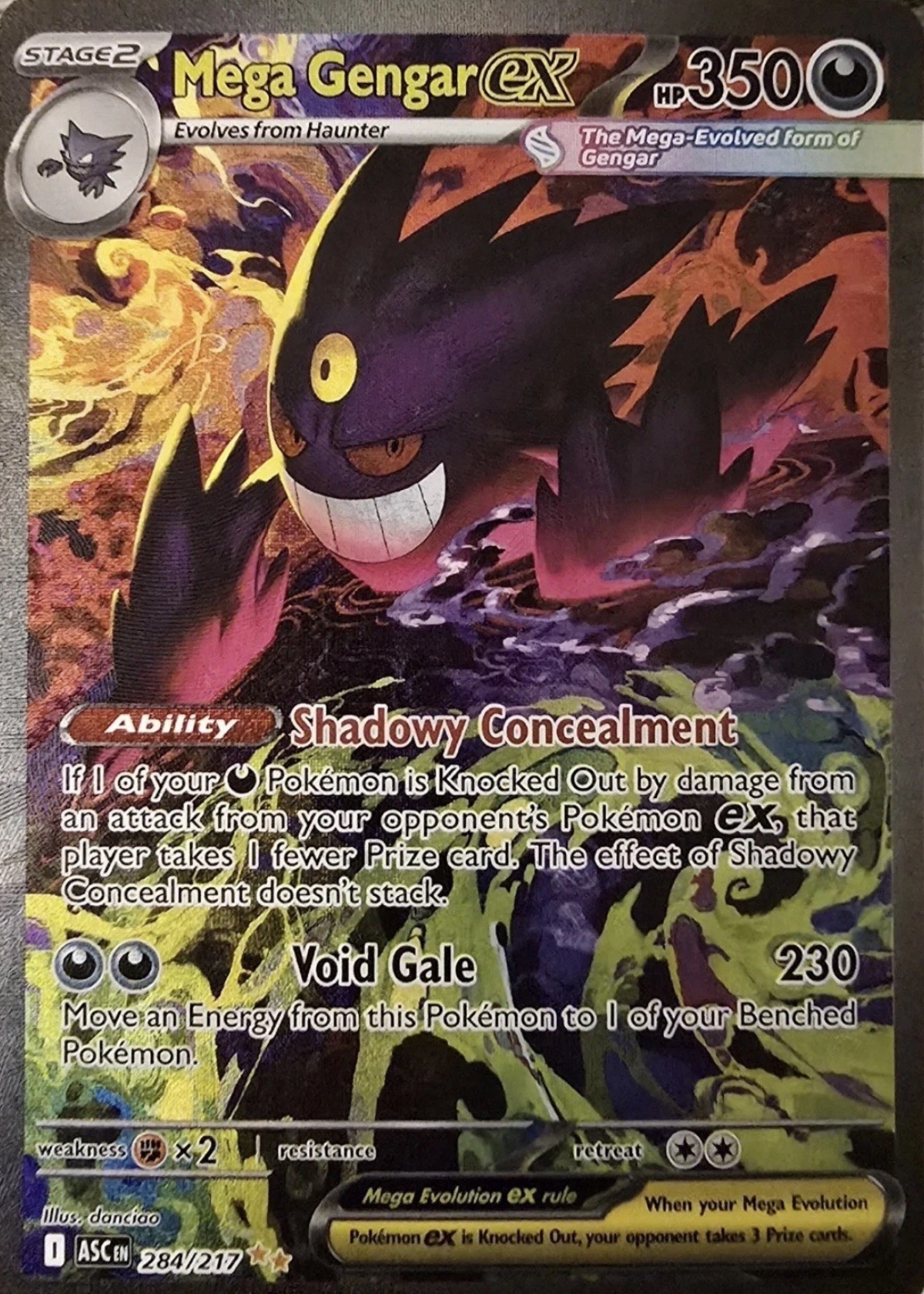 Mega Gengar ex - Grade 9.5 - Ascended Heroes #284/217 | TCGrader