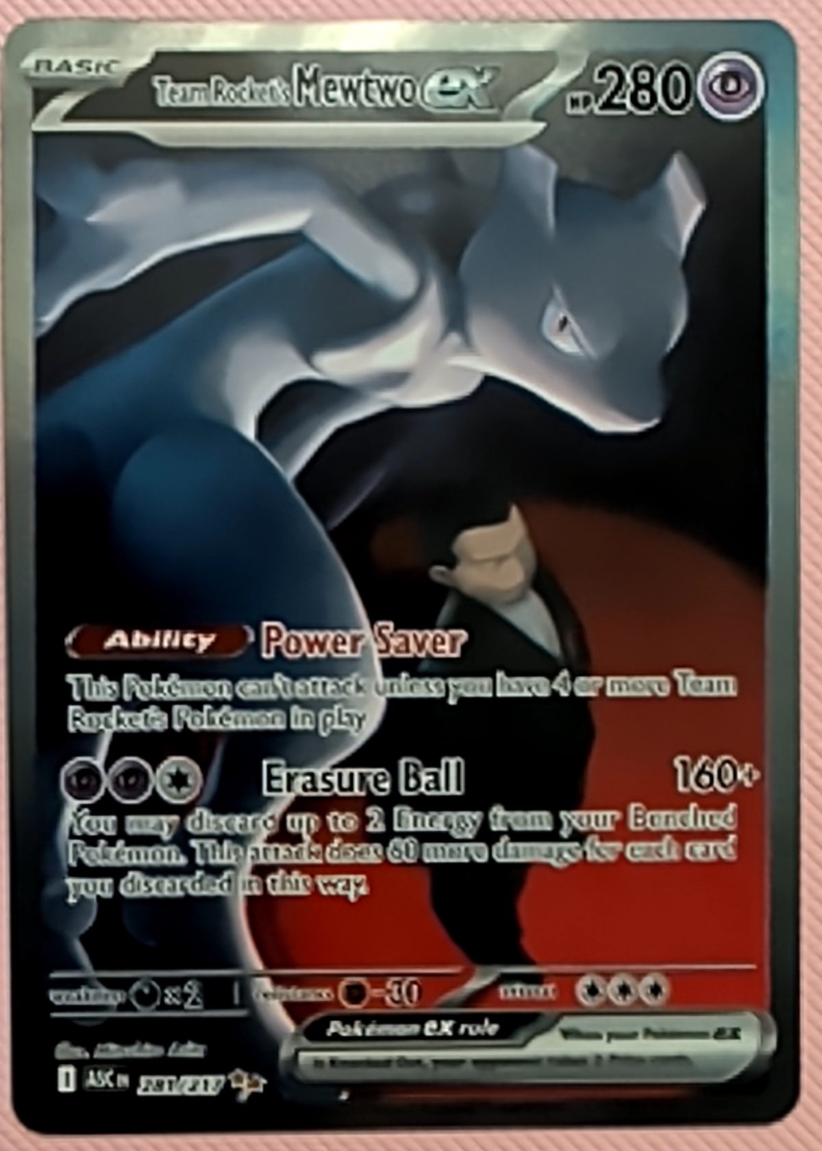 Team Rocket's Mewtwo ex - Grade 8.3 - Ascended Heroes #281/217