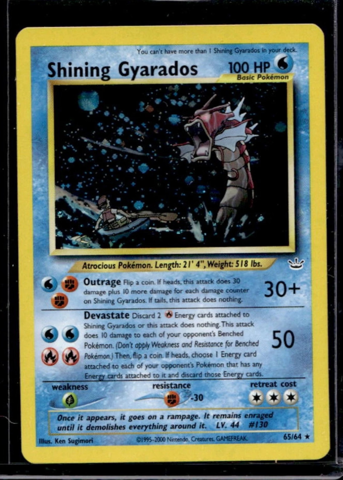 shining gyarados pokemon card Shining Gyarados NR 65/64 Rara Holo - ITA - Poor - Neo Revelation main image 0