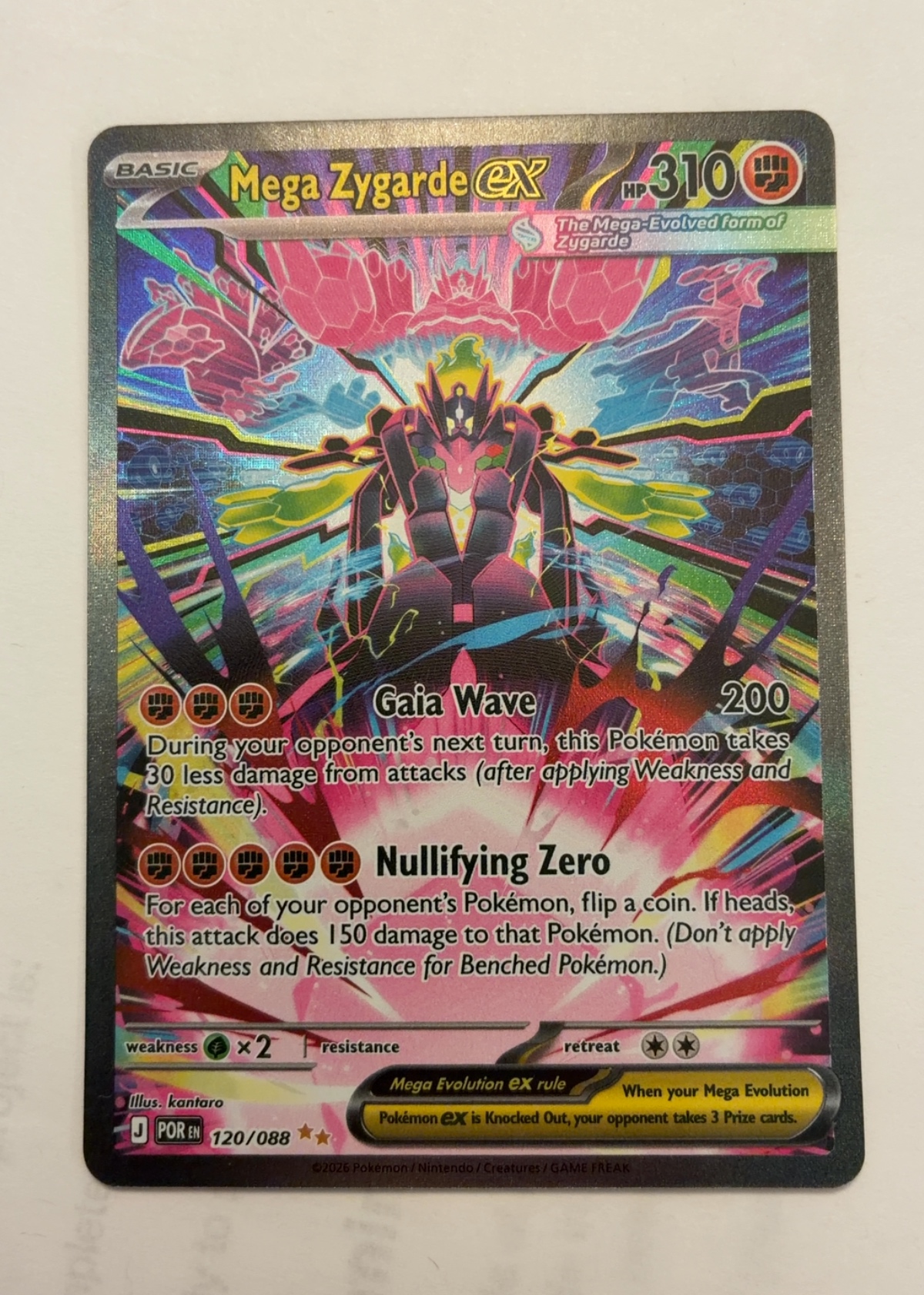 Mega Zygarde ex - Grade 8.5 - Perfect Order #120/088 | TCGrader