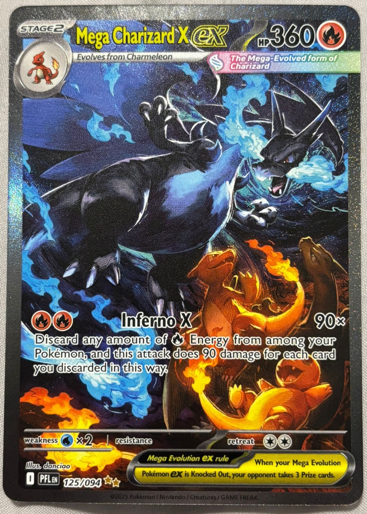 Mega Charizard X ex - Grade 9 - Phantasmal Flames #125/094 | TCGrader