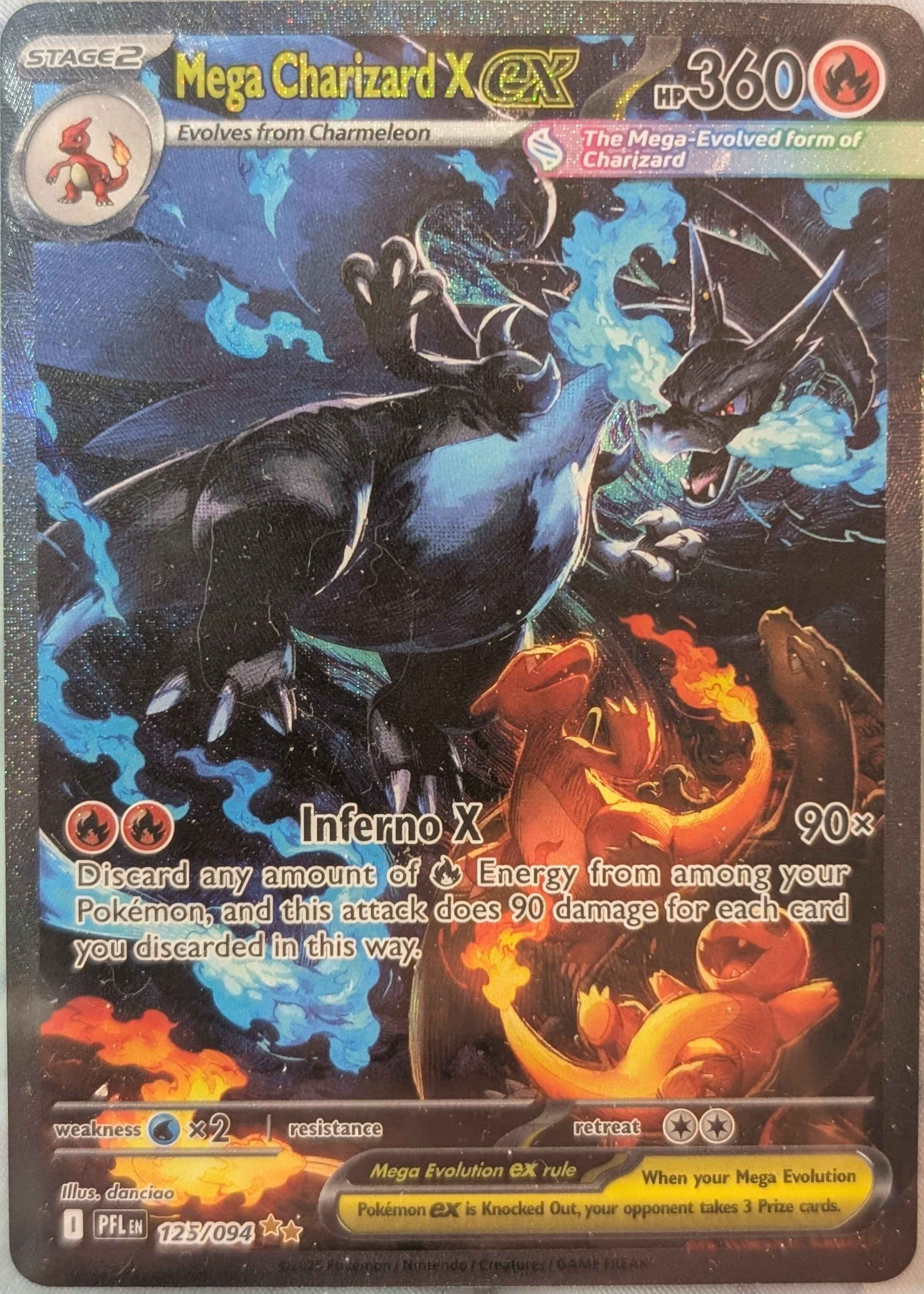Mega Charizard X ex - Grade 8 - Phantasmal Flames #125/094 | TCGrader