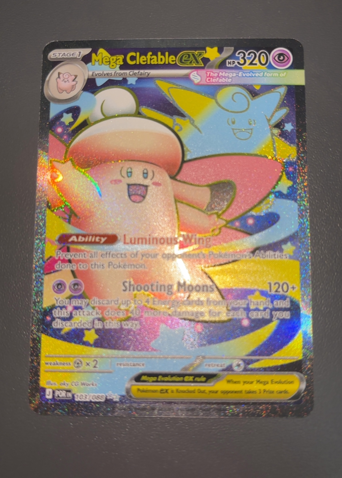 Mega Clefable ex - Grade 9 - Perfect Order #103/088 | TCGrader