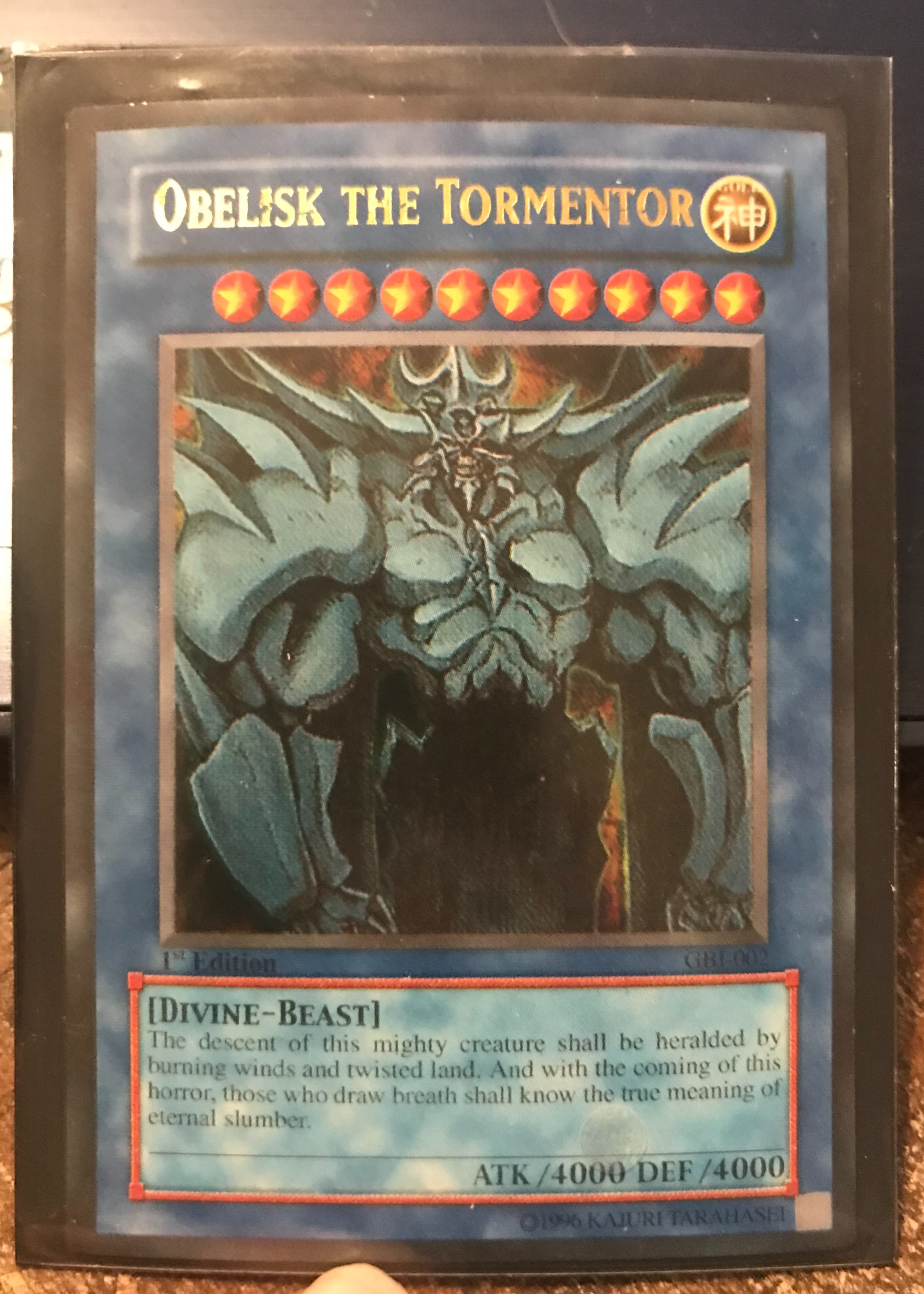 obelisk yugioh card Obelisk the TormentorG4-02 main image 1