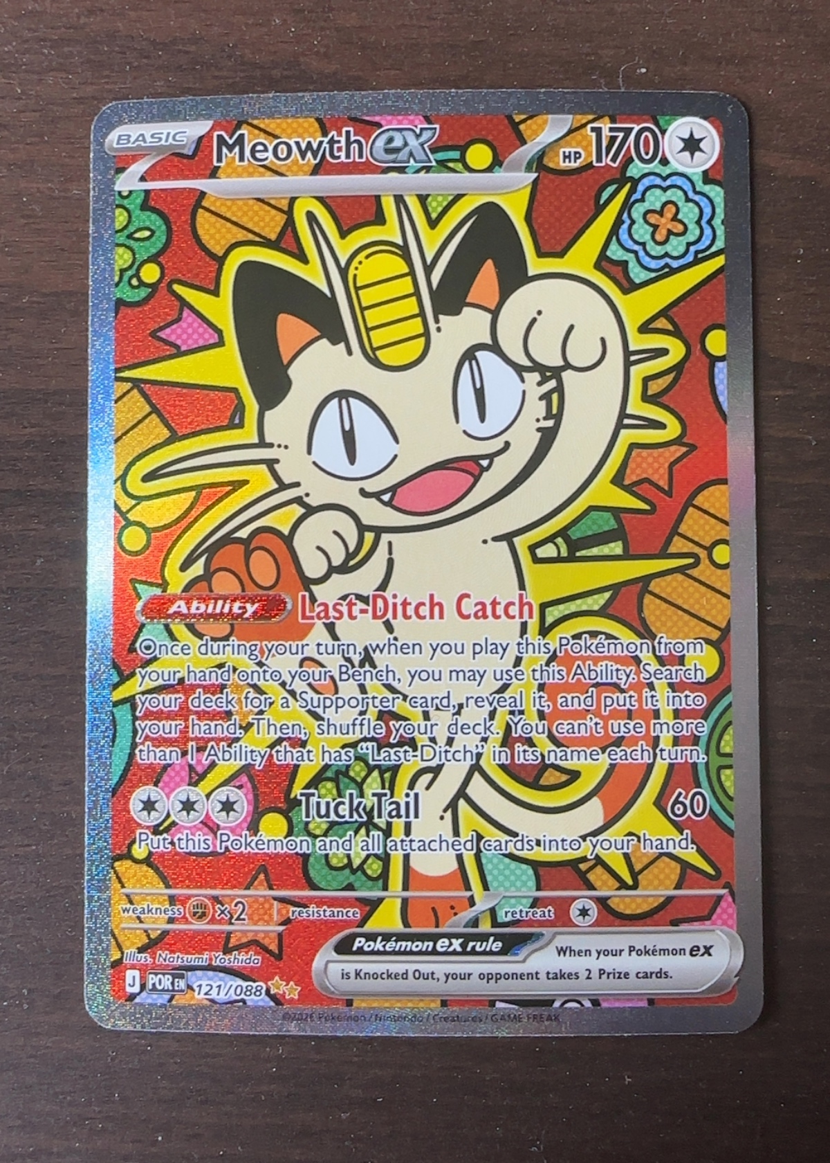 Meowth ex - Grade 9 - Prismatic Evolutions #121/088 | TCGrader