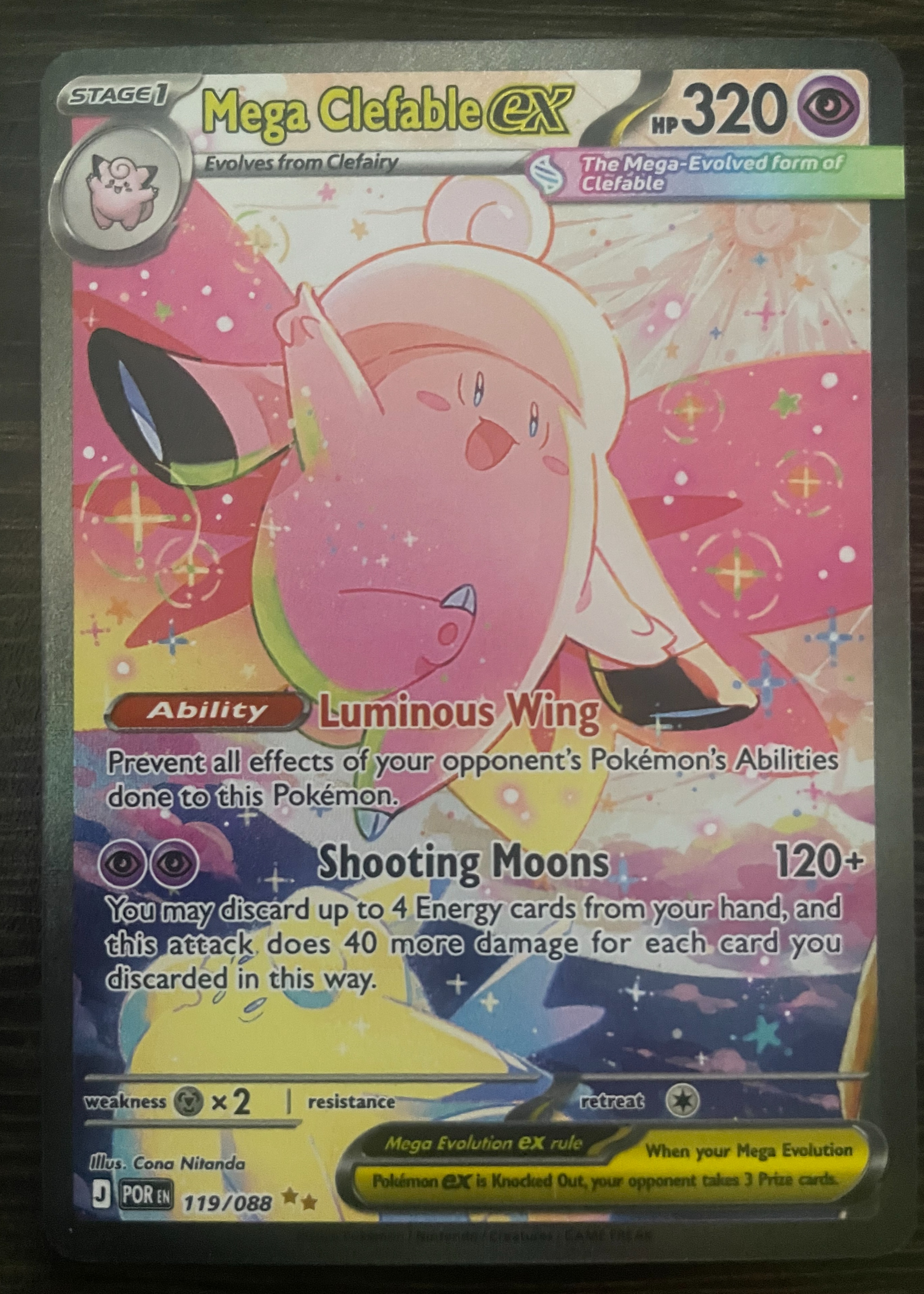 Mega Clefable ex - Grade 9 - Perfect Order #119/088 | TCGrader