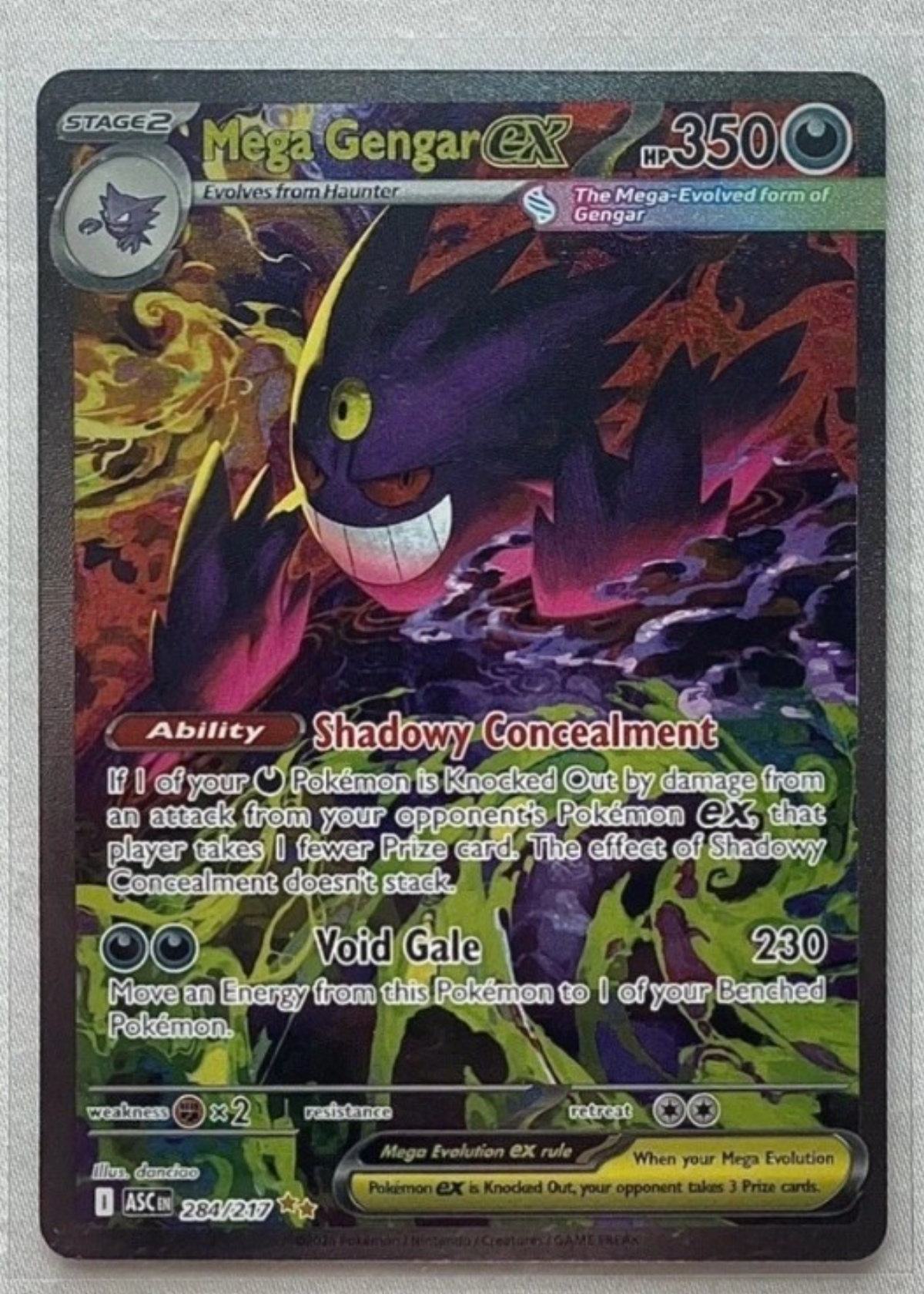 Mega Gengar ex - Grade 9 - Ascended Heroes #284/217 | TCGrader