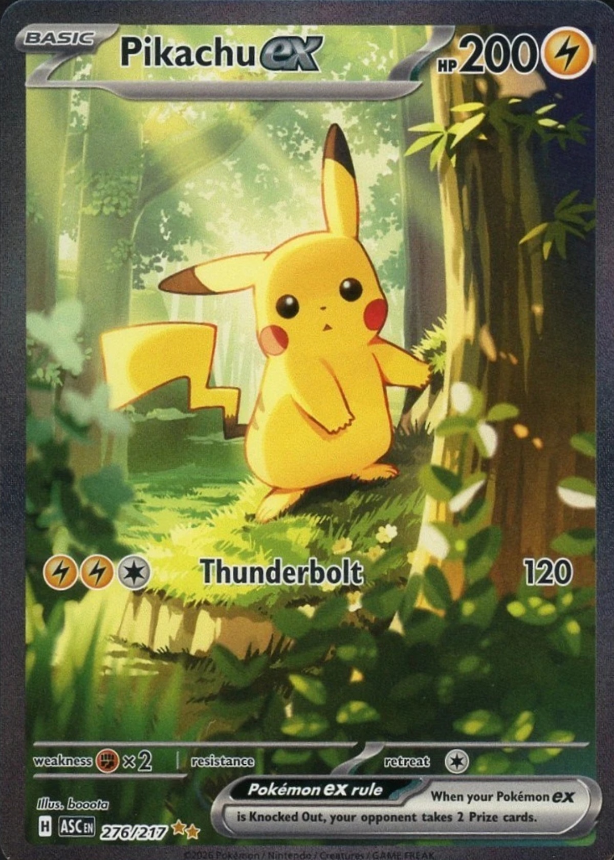 Pikachu ex - Grade 9 - Ascended Heroes #276/217 | TCGrader