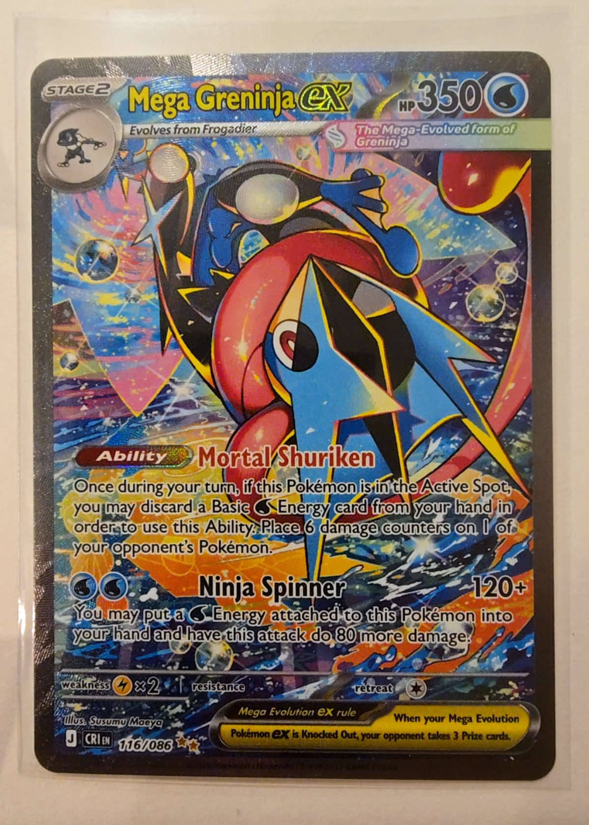 Mega Greninja ex - Grade 9 - Crimson Haze #116/086 | TCGrader
