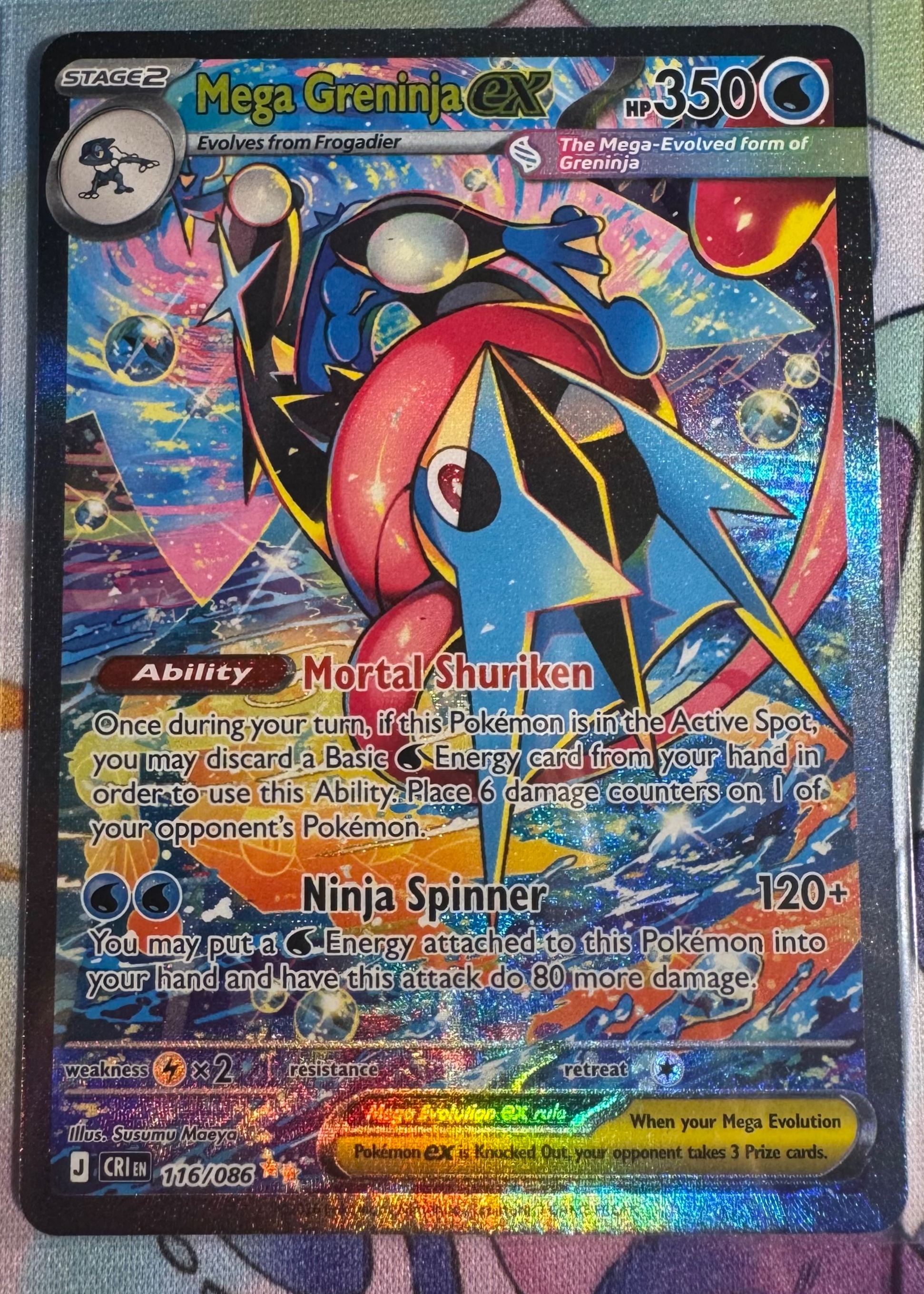 Mega Greninja ex - Grade 8.5 - Crimson Haze #116/086 | TCGrader