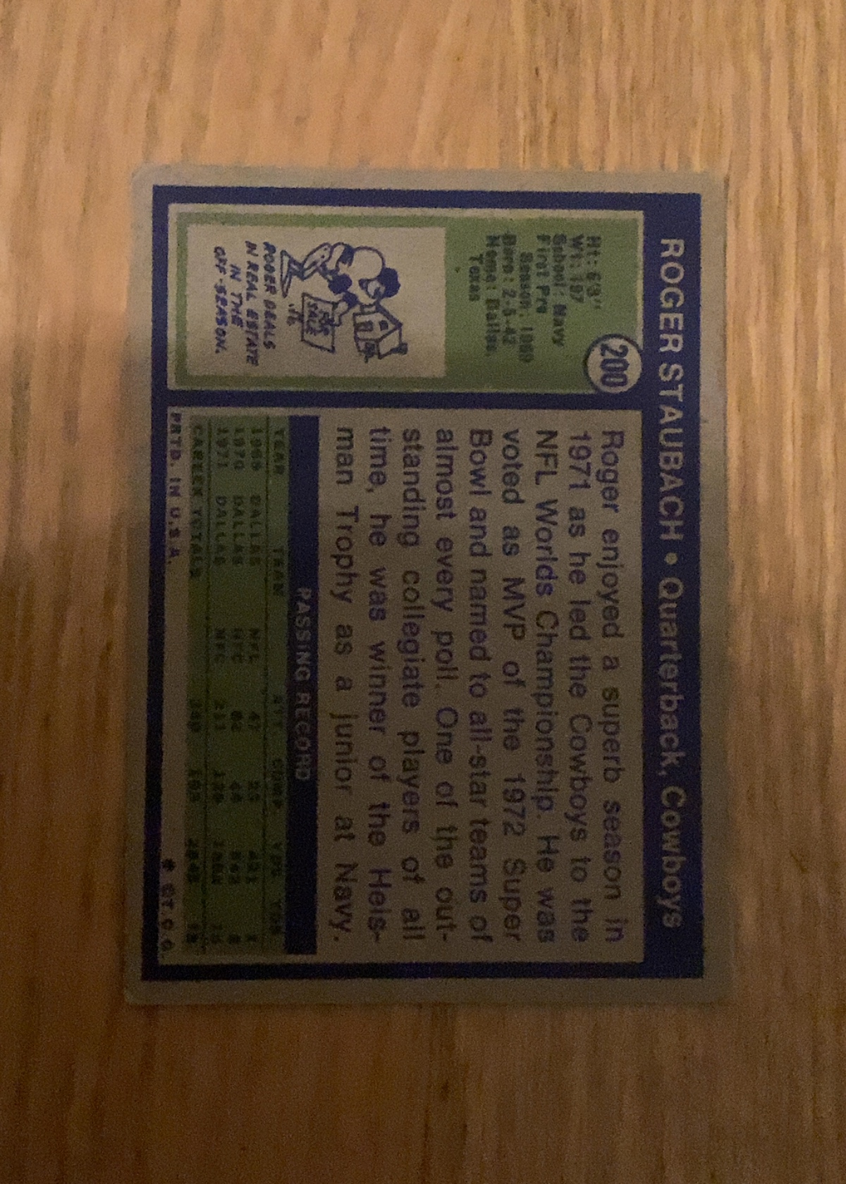 Card back