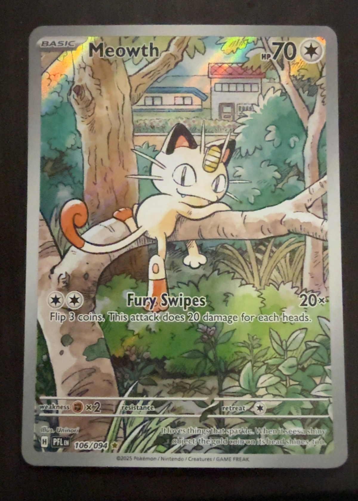 Meowth - Grade 9 - Phantasmal Flames #106/094 | TCGrader