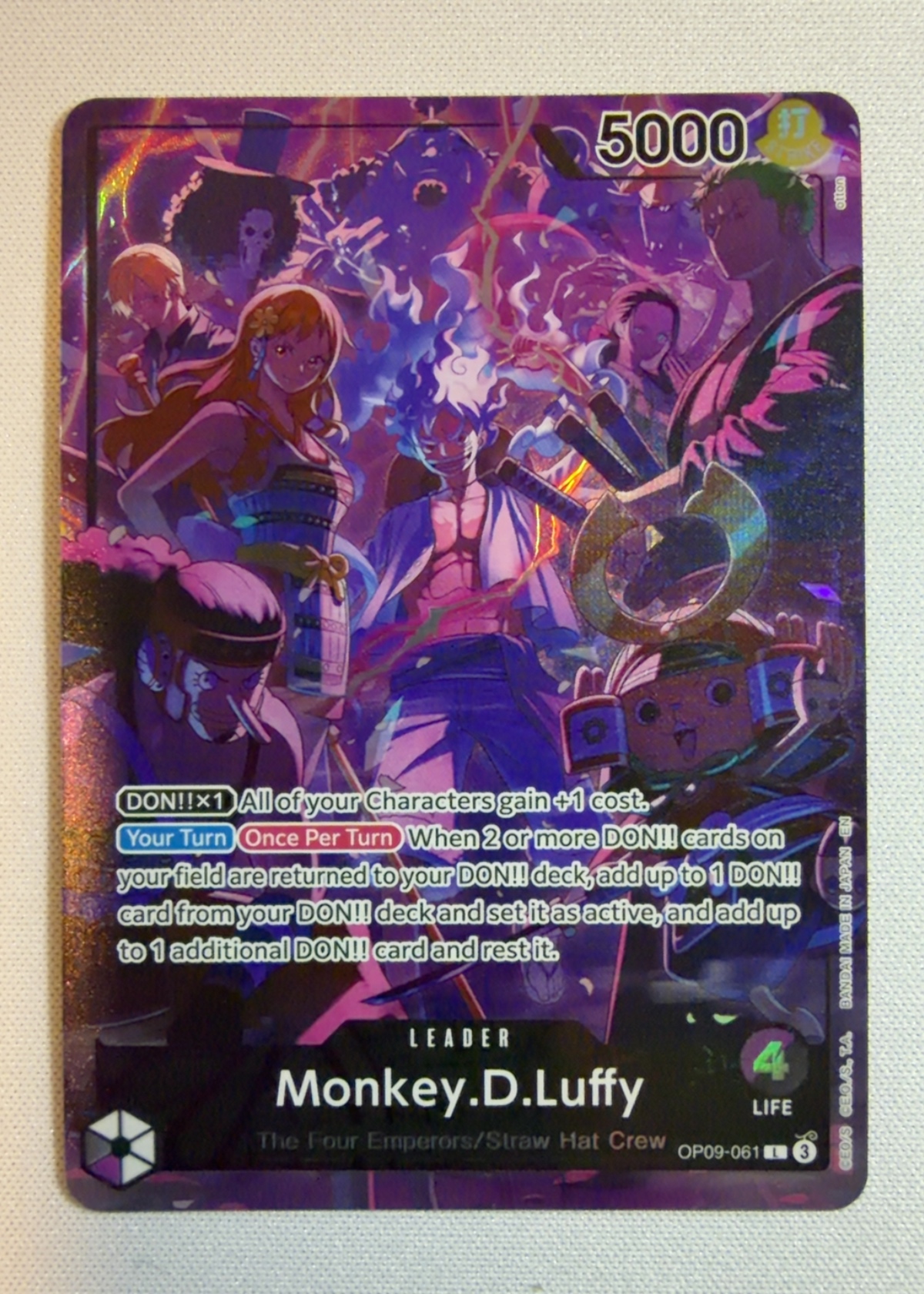 Monkey.D.Luffy - Grade 9 - Emperors in the New World #OP09-061
