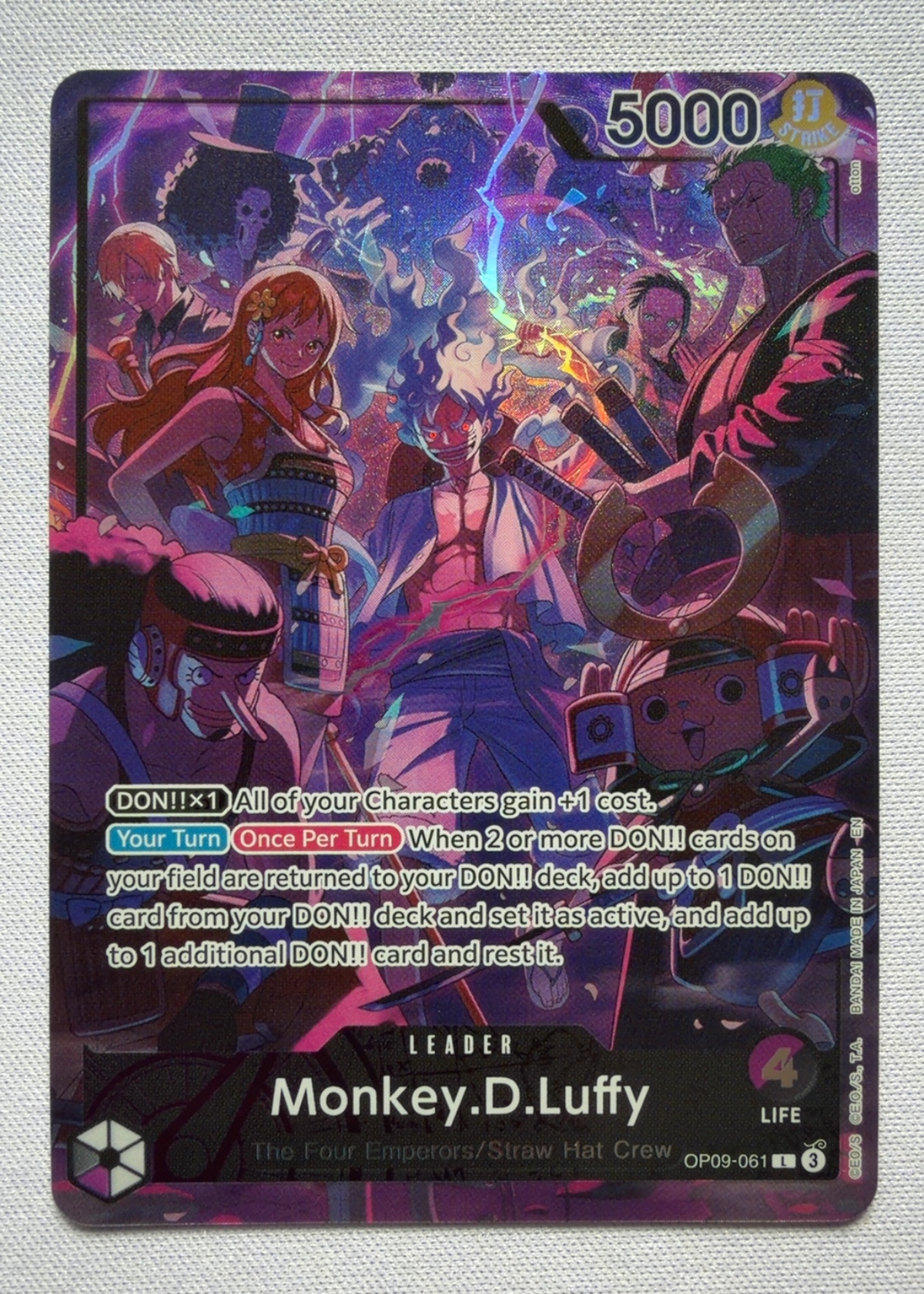 Monkey.D.Luffy - Grade 8.8 - Emperors in the New World #OP09-061