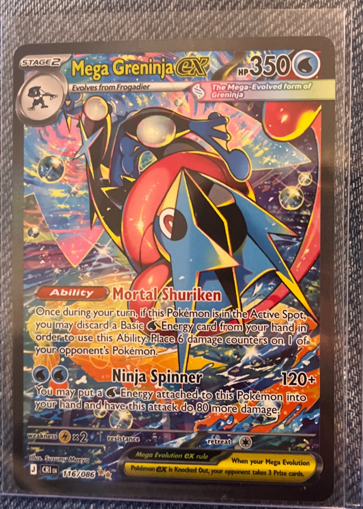 Mega Greninja ex - Grade 8.5 - Crimson Haze #116/086 | TCGrader