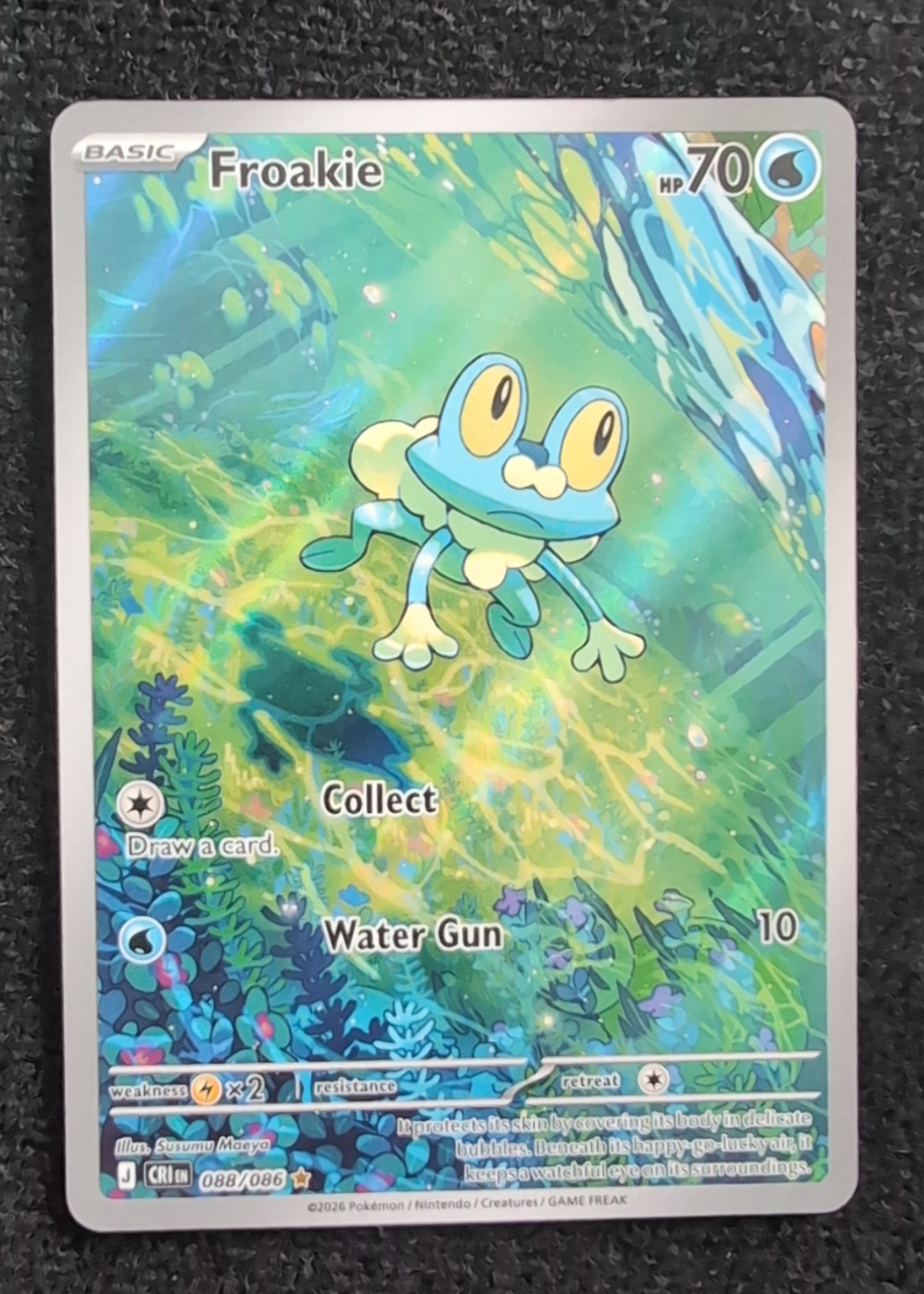 pokemon froakie card Greninja ex 041/142 - Stellar Crown Lot Captured in a crystal Froakie | Yellow A Alternate