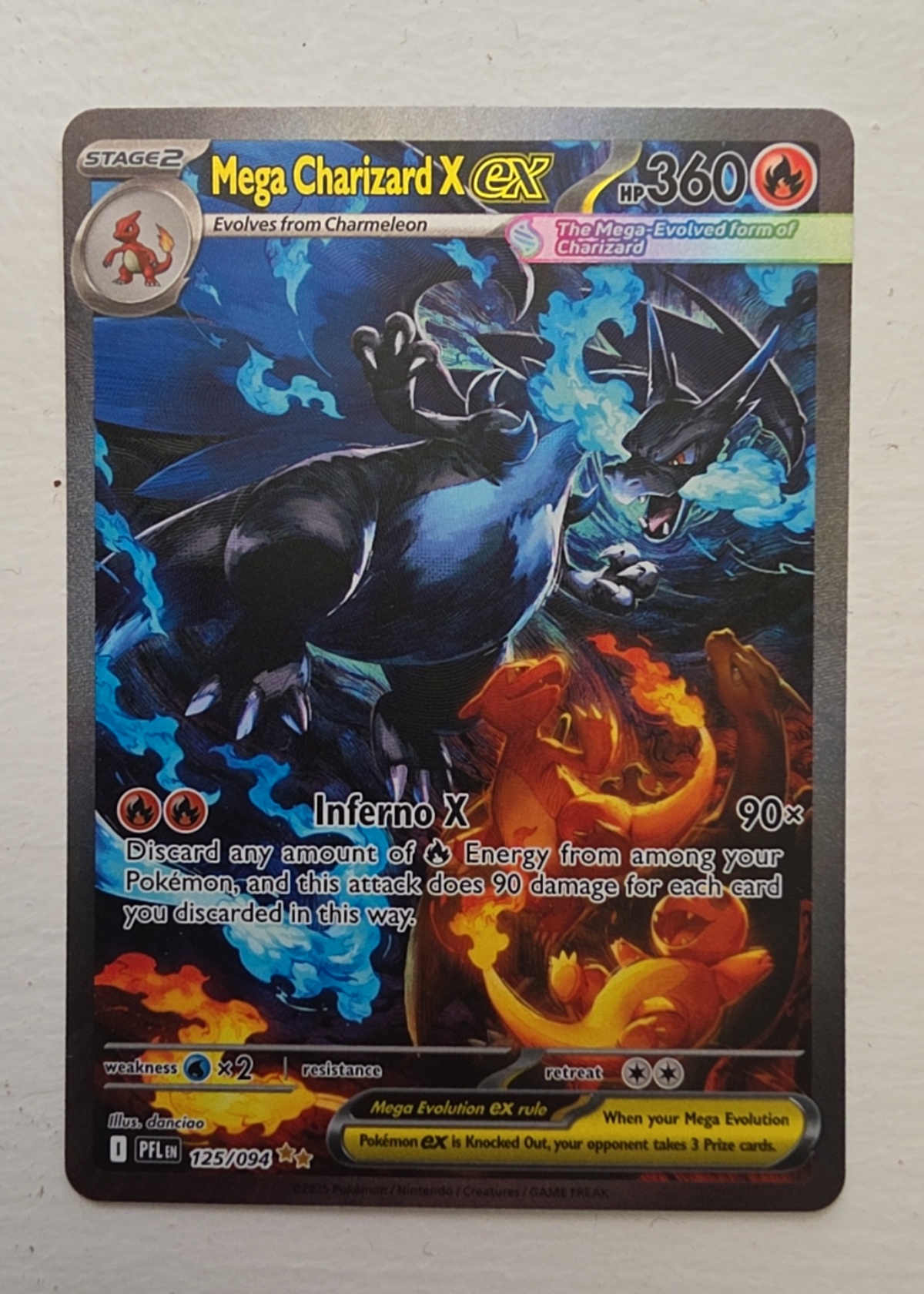 Mega Charizard X ex - Grade 9 - Phantasmal Flames #125/094 | TCGrader