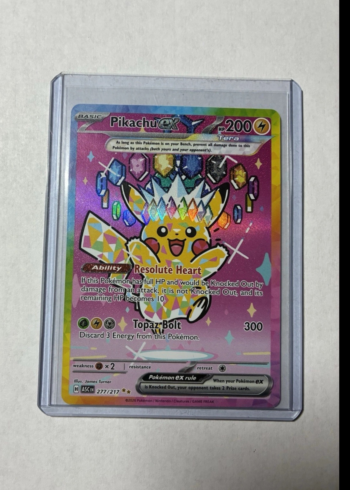 Pikachu ex - Grade 9 - Ascended Heroes #277/217 | TCGrader