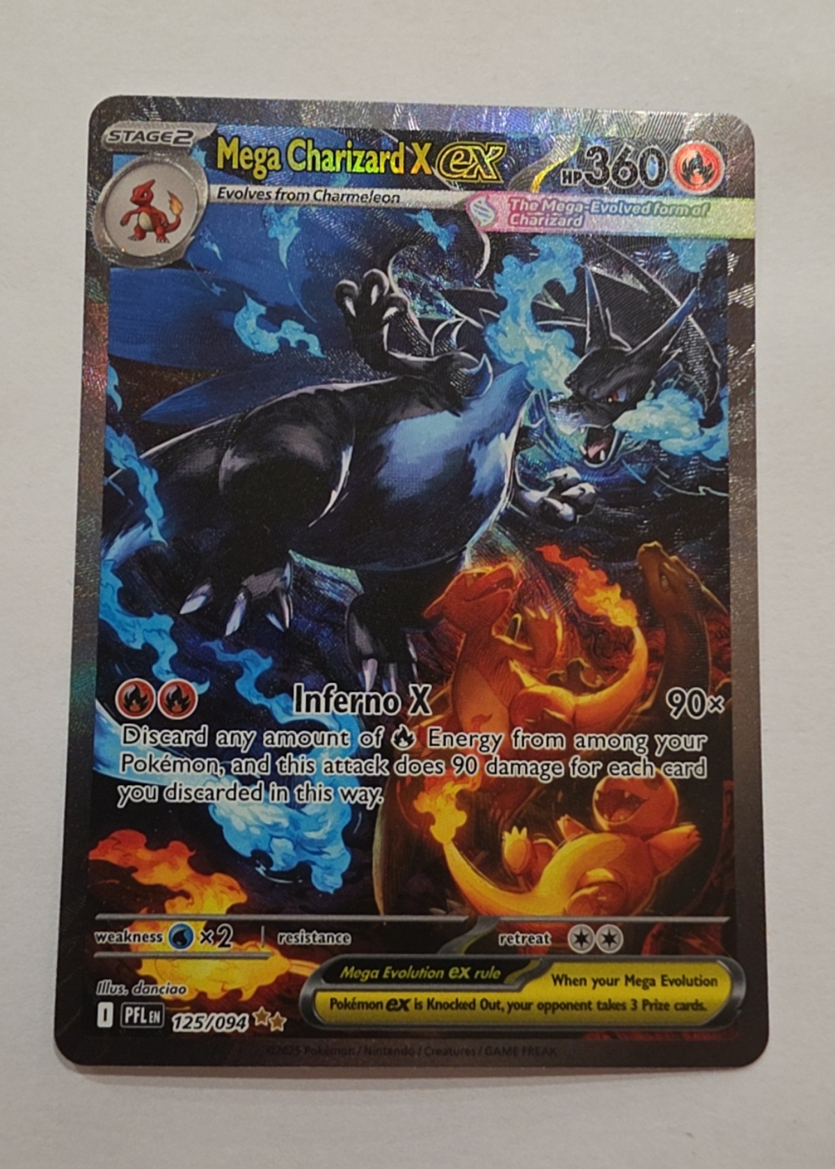 Mega Charizard X ex - Grade 9 - Phantasmal Flames #125/094 | TCGrader