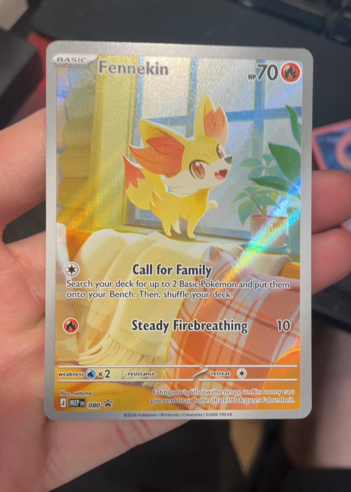 basic fennekin pokemon card TCG: 2026 - Promo - 080 - Chaos Rising and put it into your hand Pokemon Fennekin - 6 Card