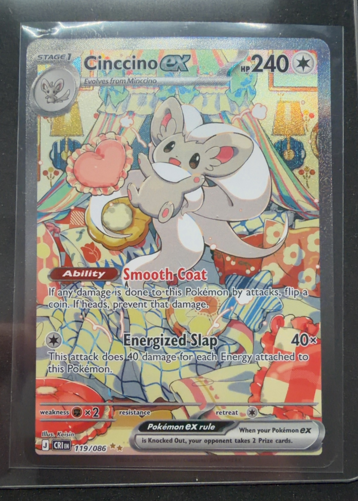Cinccino ex - Grade 9 - Chaos Rising #119/086 | TCGrader