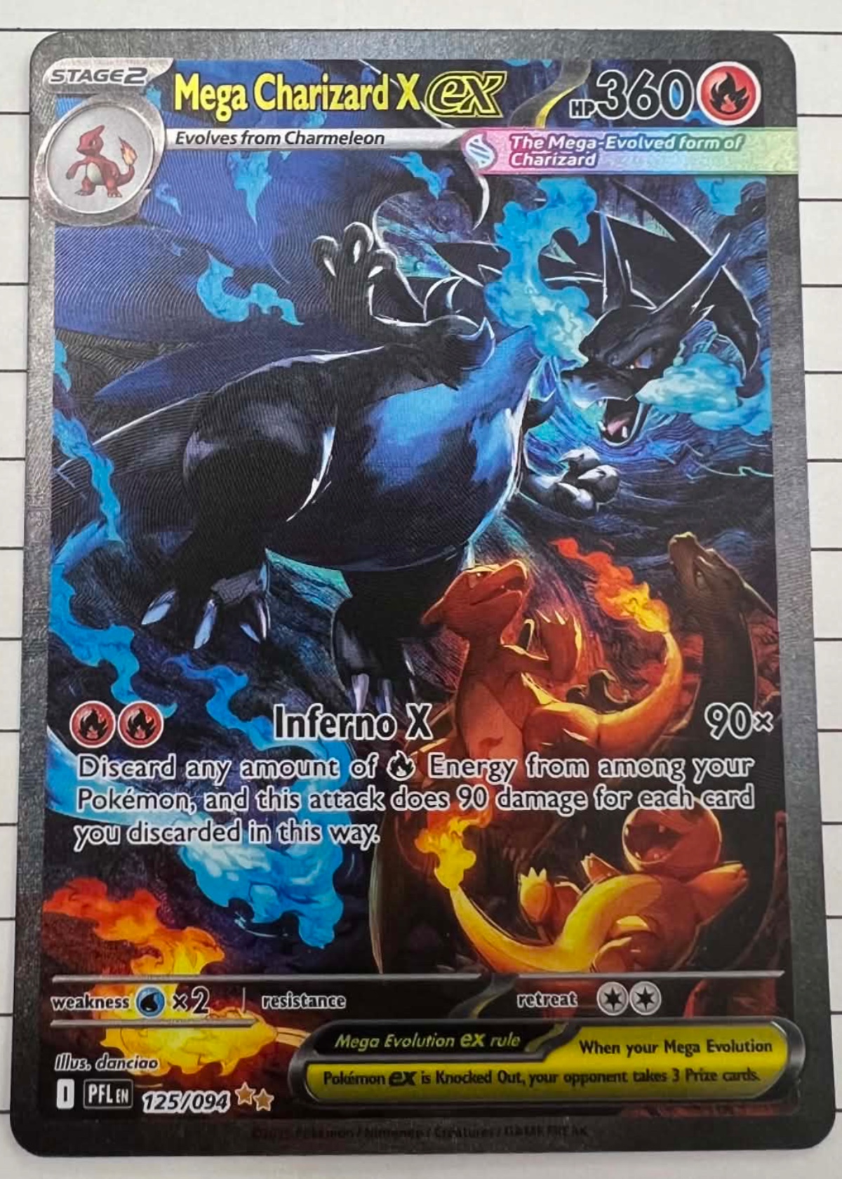 Mega Charizard X ex - Grade 9 - Phantasmal Flames #125/094 | TCGrader