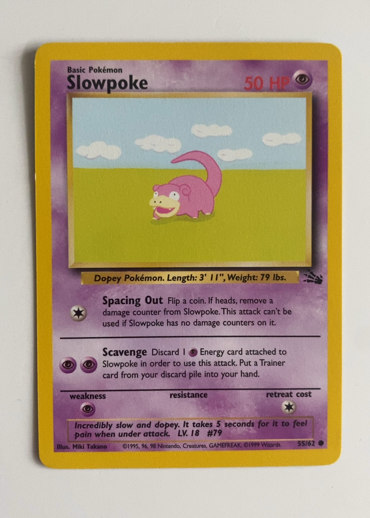 Slowpoke - Grade 8 - Fossil #55/62 | TCGrader